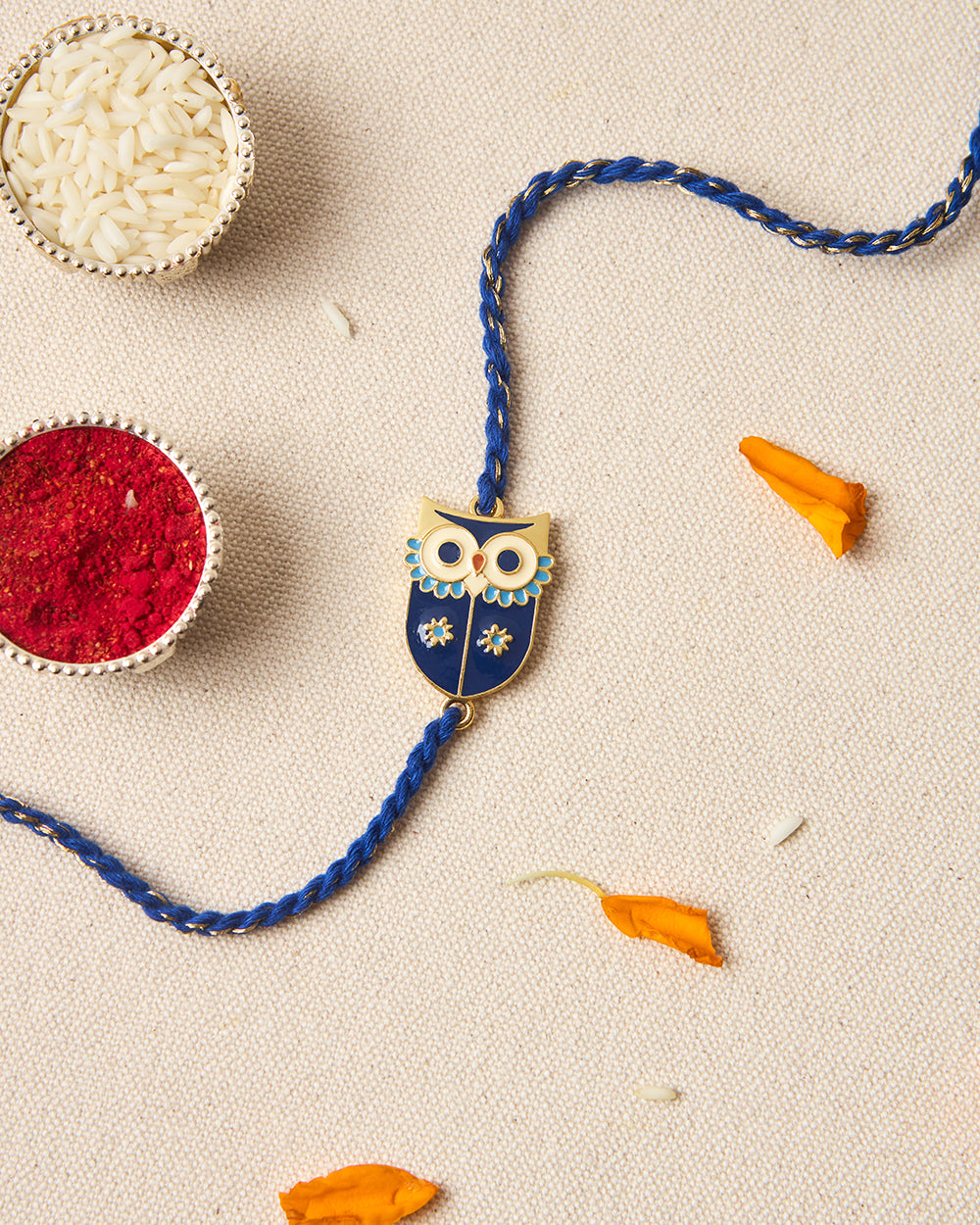 Owl-some Rakhi - Brass Motif