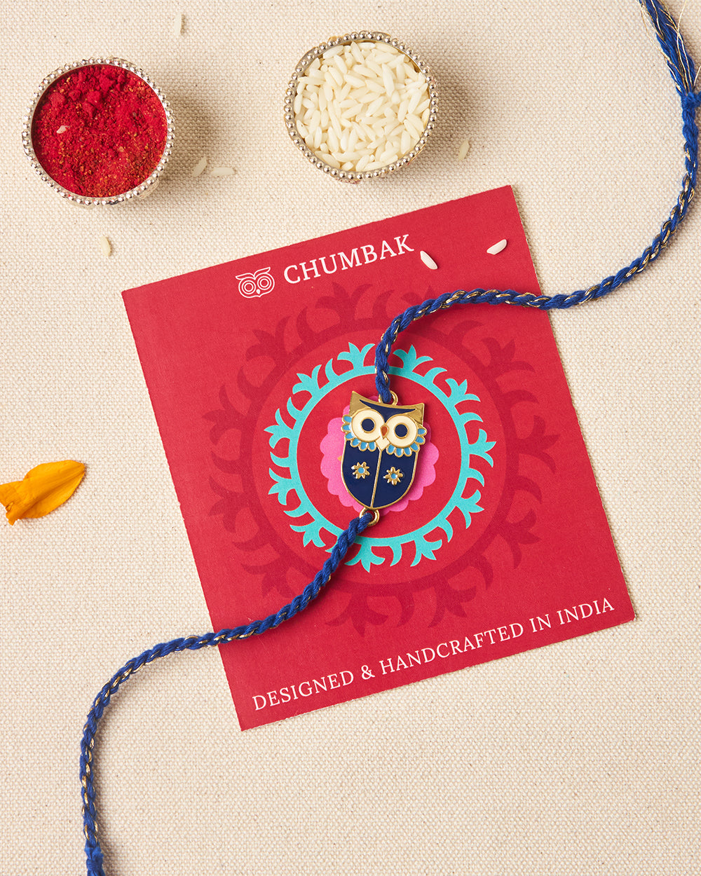 Owl-some Rakhi - Brass Motif