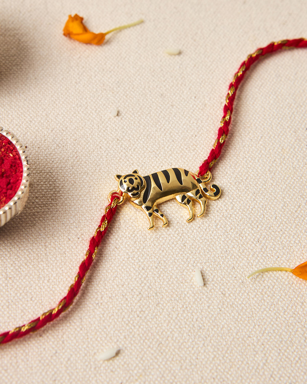 Sher Rakhi - Brass Motif