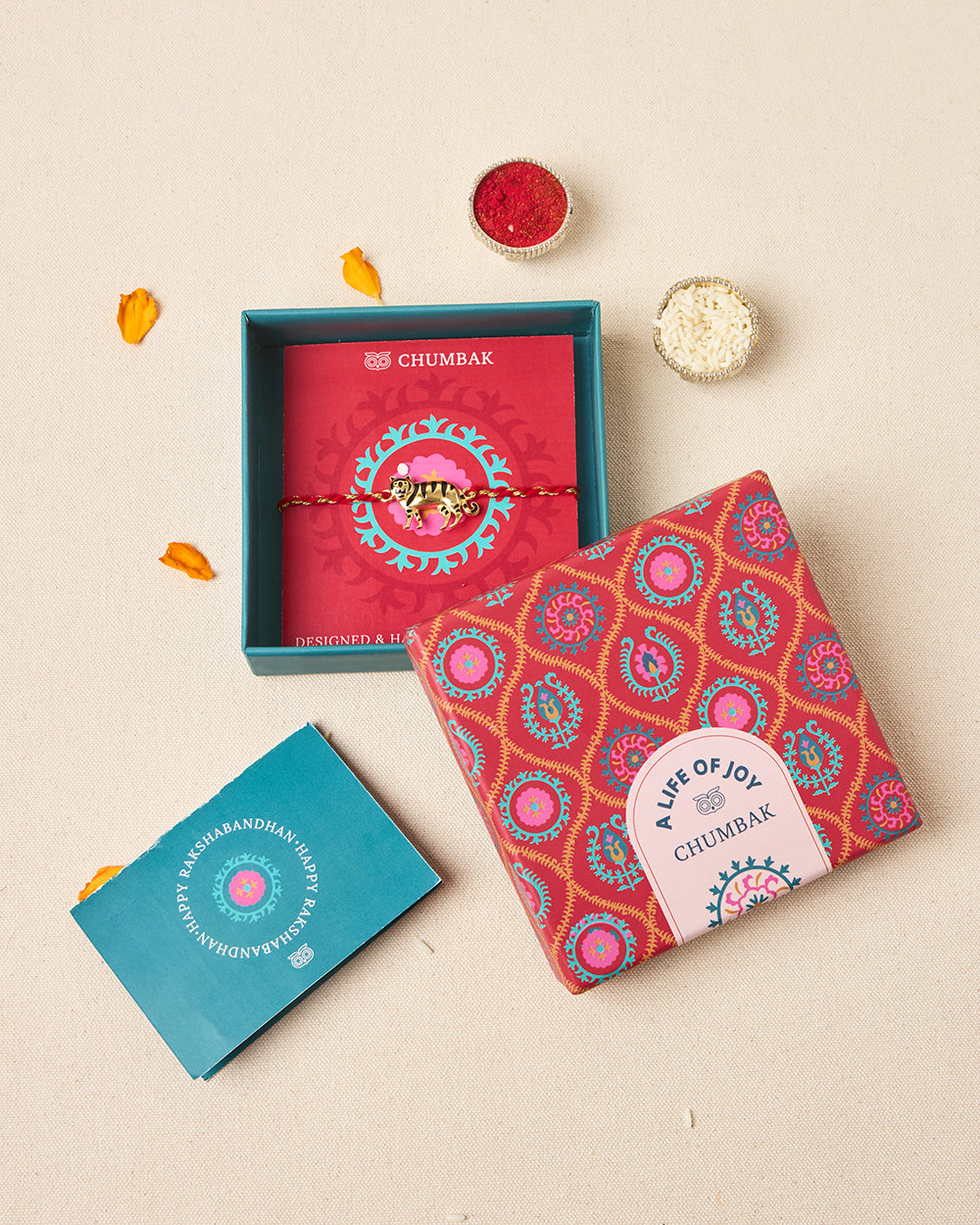 Sher Rakhi - Brass Motif