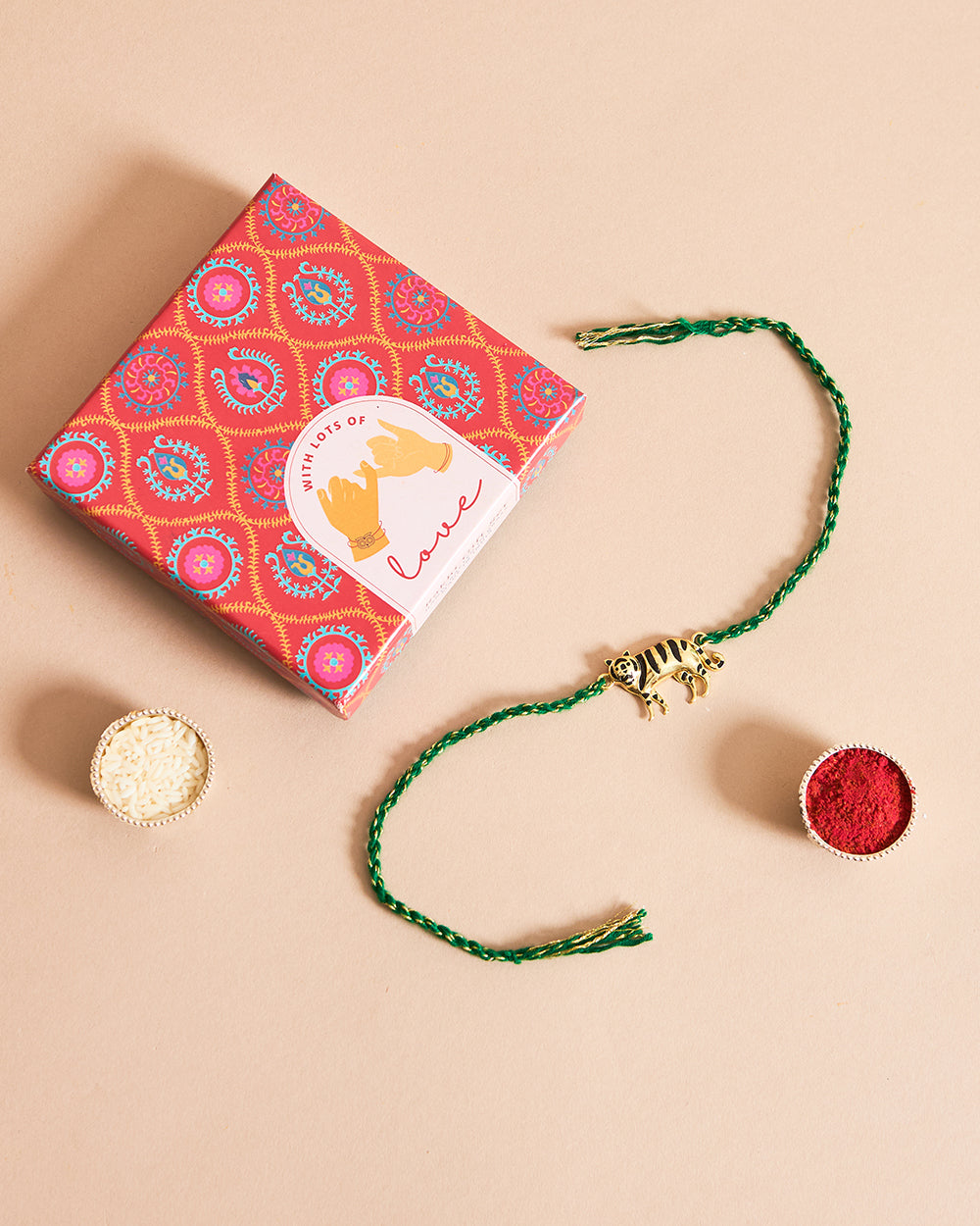 Sher Rakhi - Brass Motif
