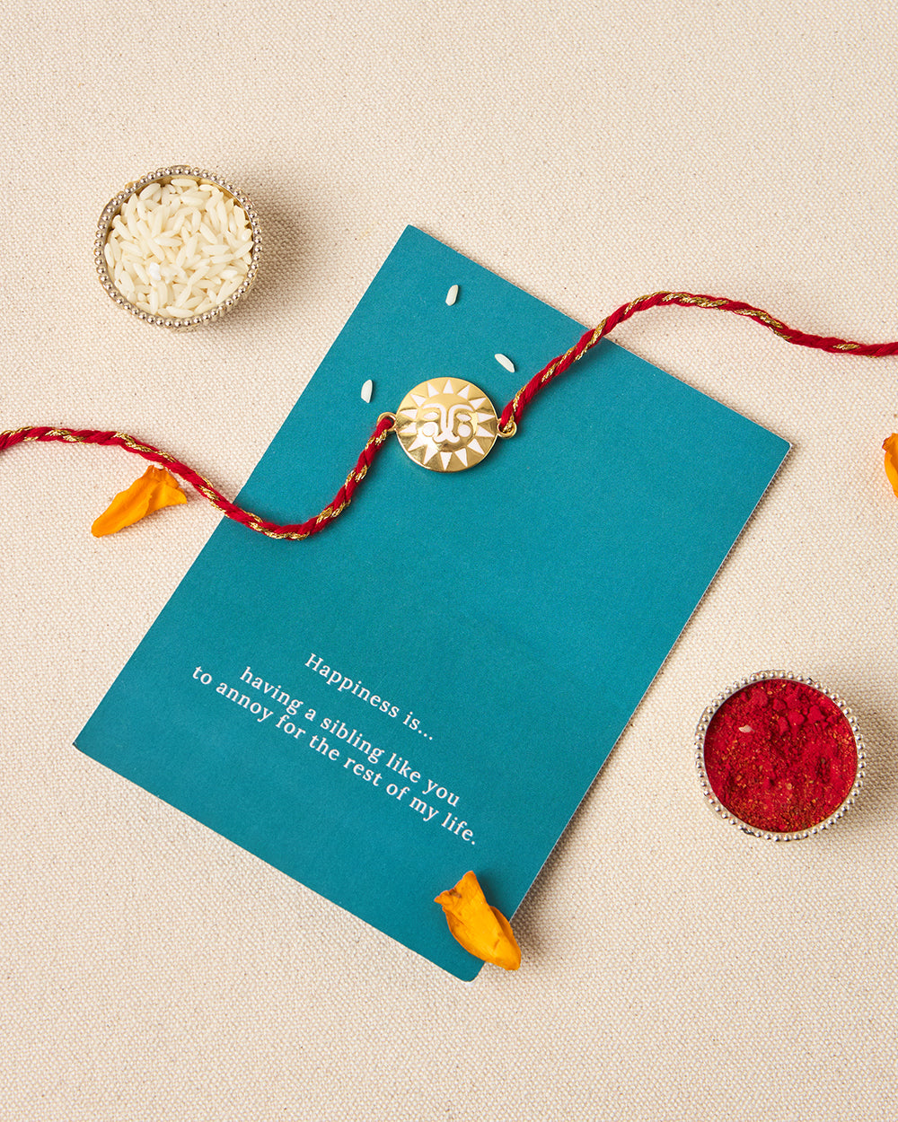 Surya Rakhi - Brass Motif