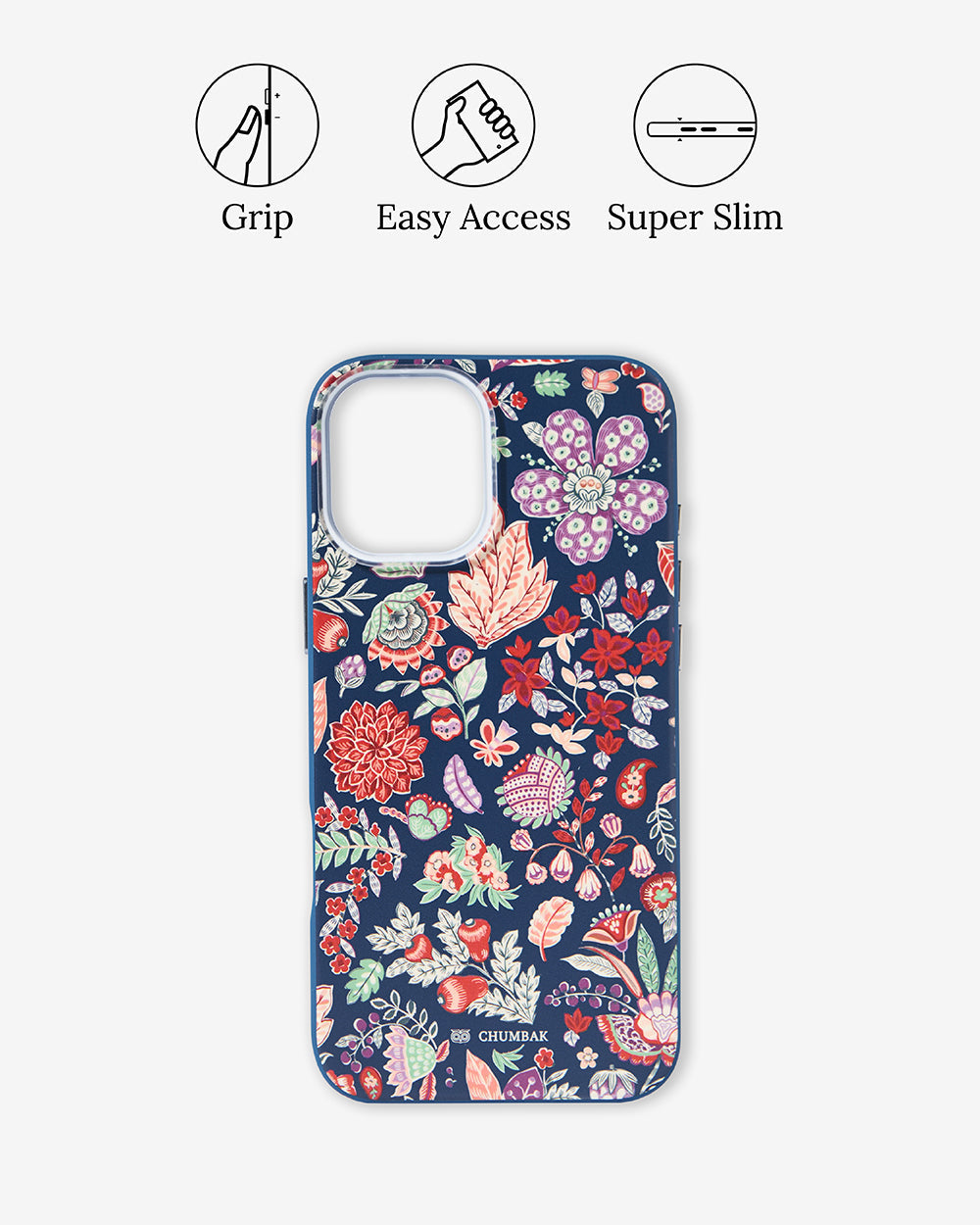 Phone Case Cover for iPhone 16 Plus - Batik Bloom