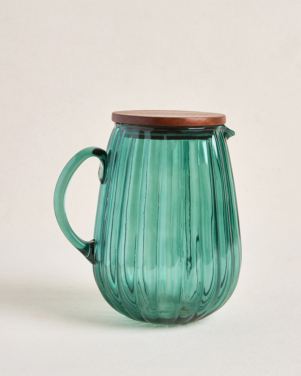 Cove Glass Pitcher with Lid, 2250ml