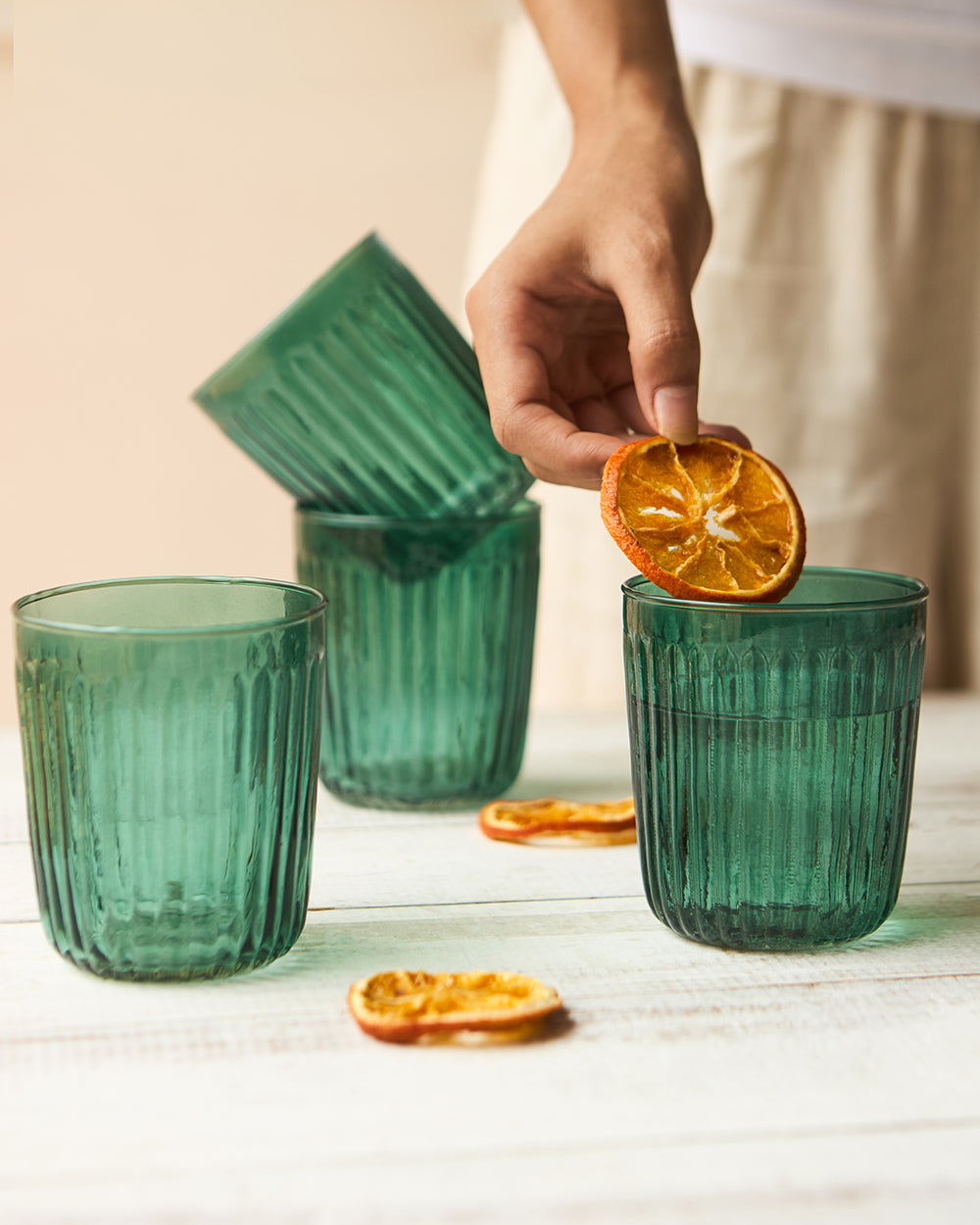 Cove Glass Tumblers - Set of 4, 250ml