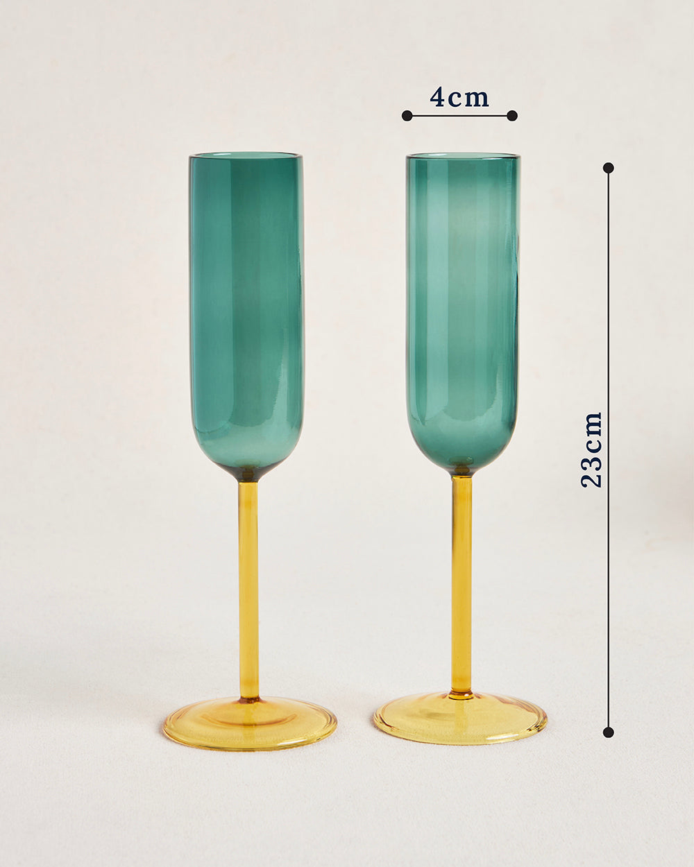 Cove Flute Glass Gift Set - Set of 2 | 270 ml