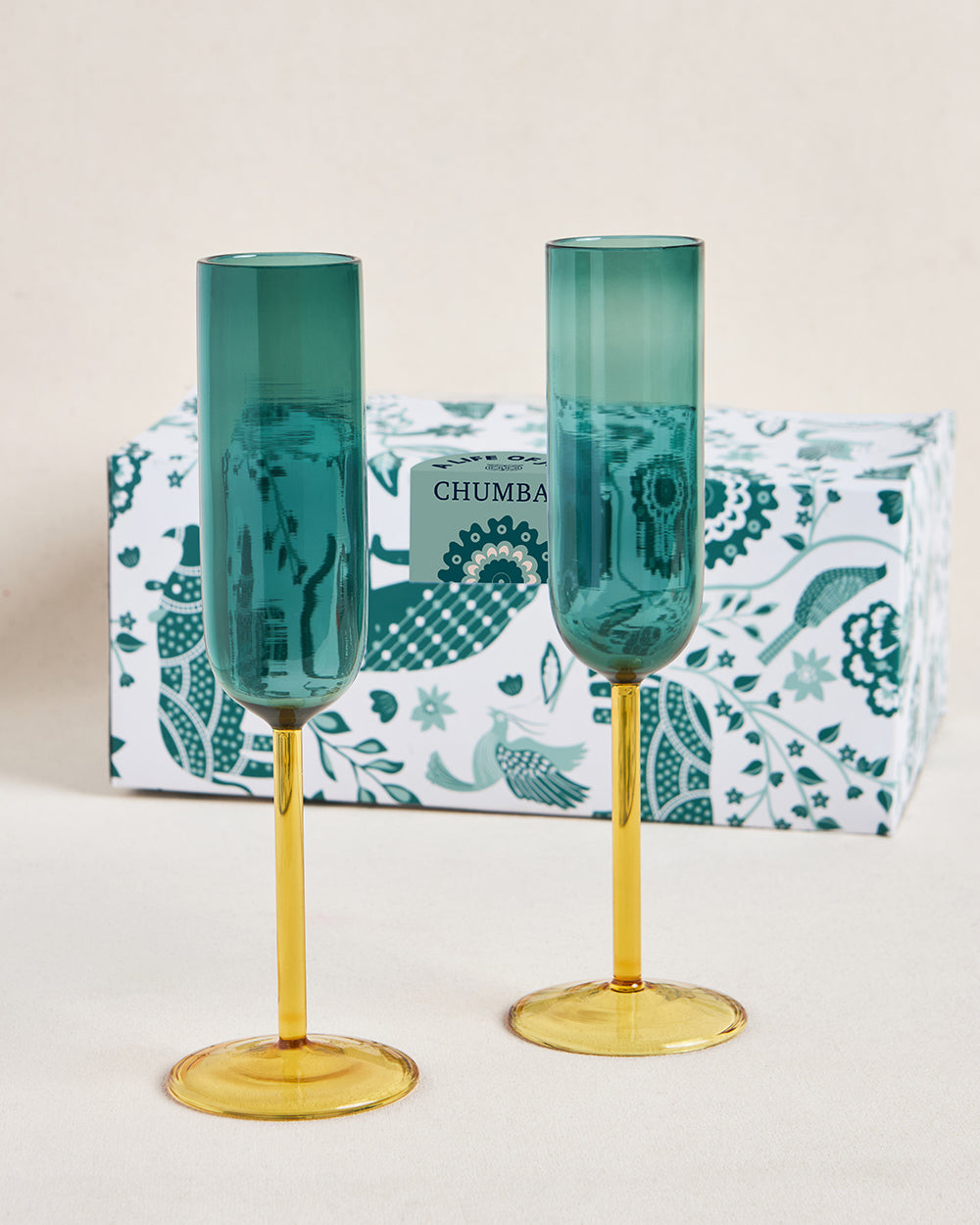 Cove Flute Glass Gift Set - Set of 2 | 270 ml