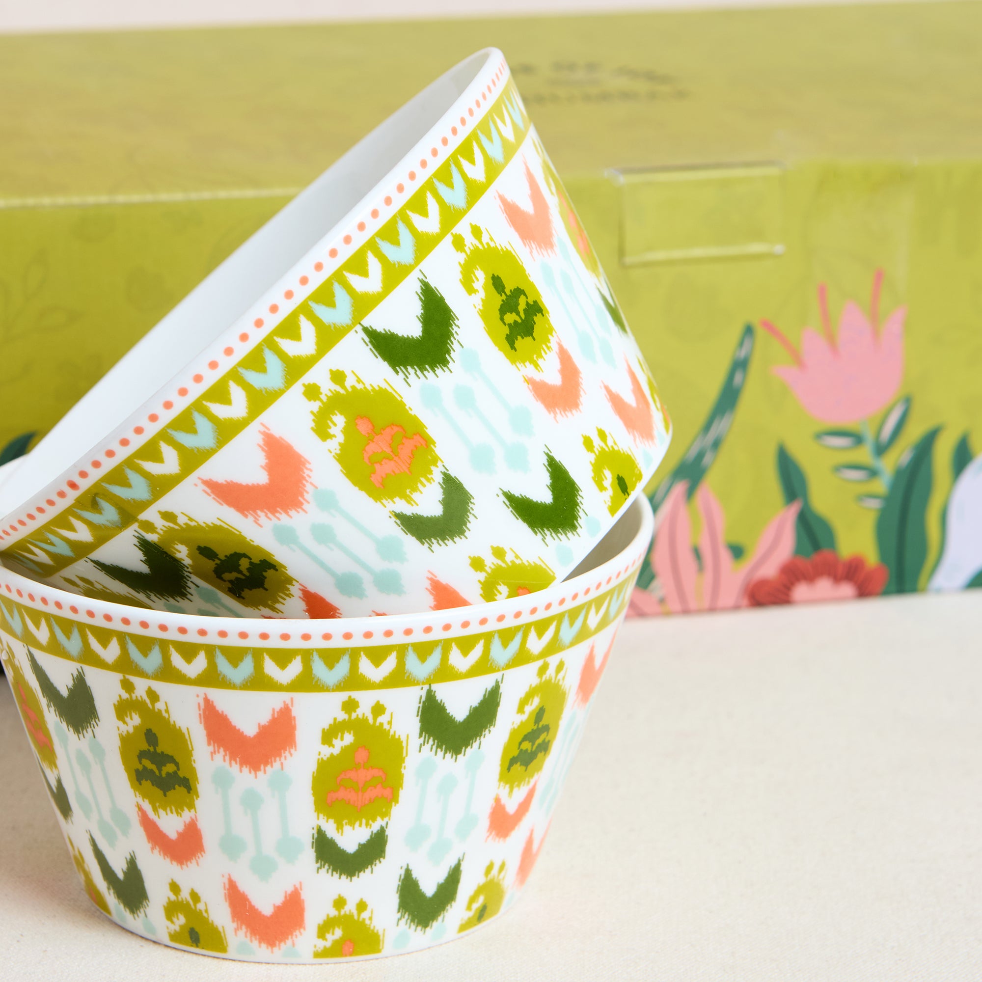 Ikat Paisley Bowls Gift - Set of 2