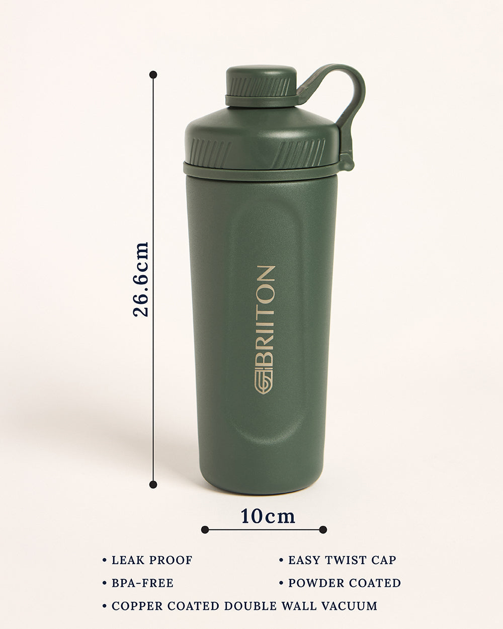 Shake Shark Vacuum Bottle, 650 ml - Green