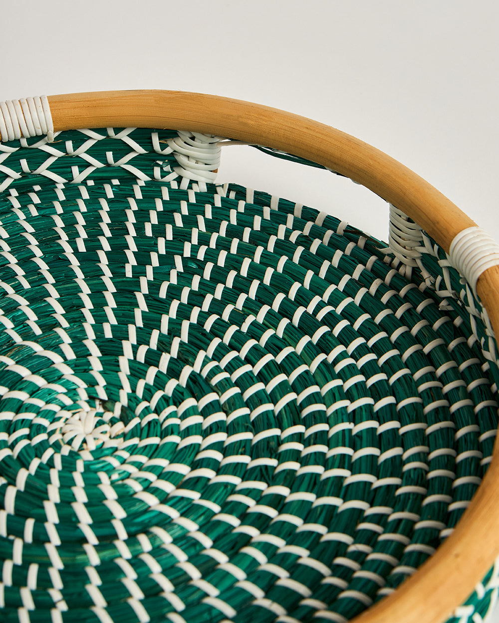 Bali Seagrass Tray, Green - 40 cm