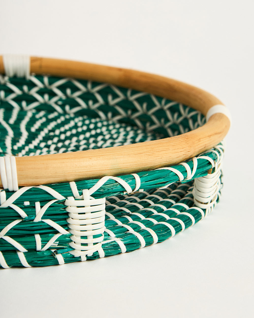 Bali Seagrass Tray, Green - 40 cm