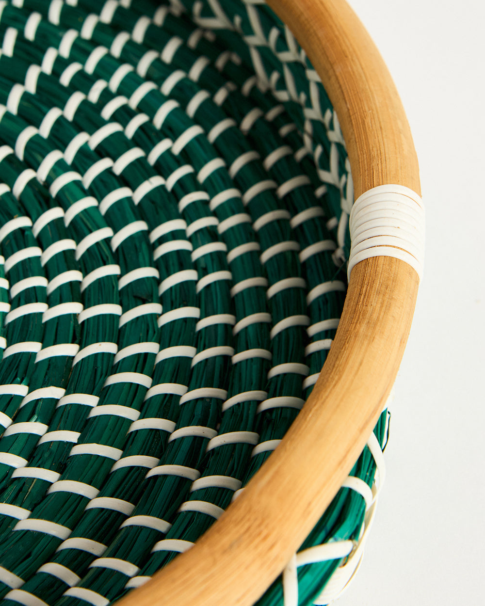 Bali Seagrass Tray, Green - 40 cm