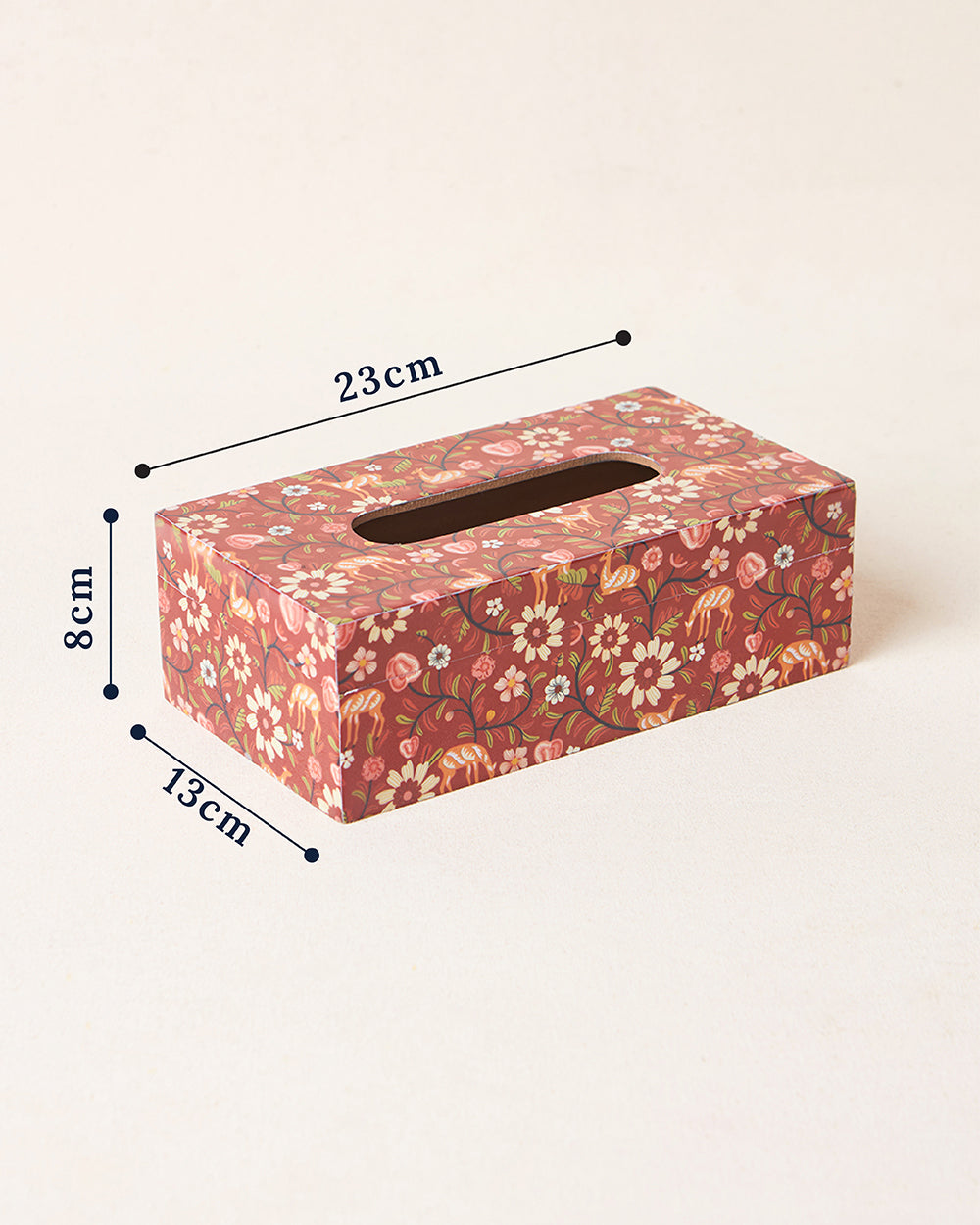 Apple Orchards Wooden Tissue Box, 9"x5" | Kashmir Trails