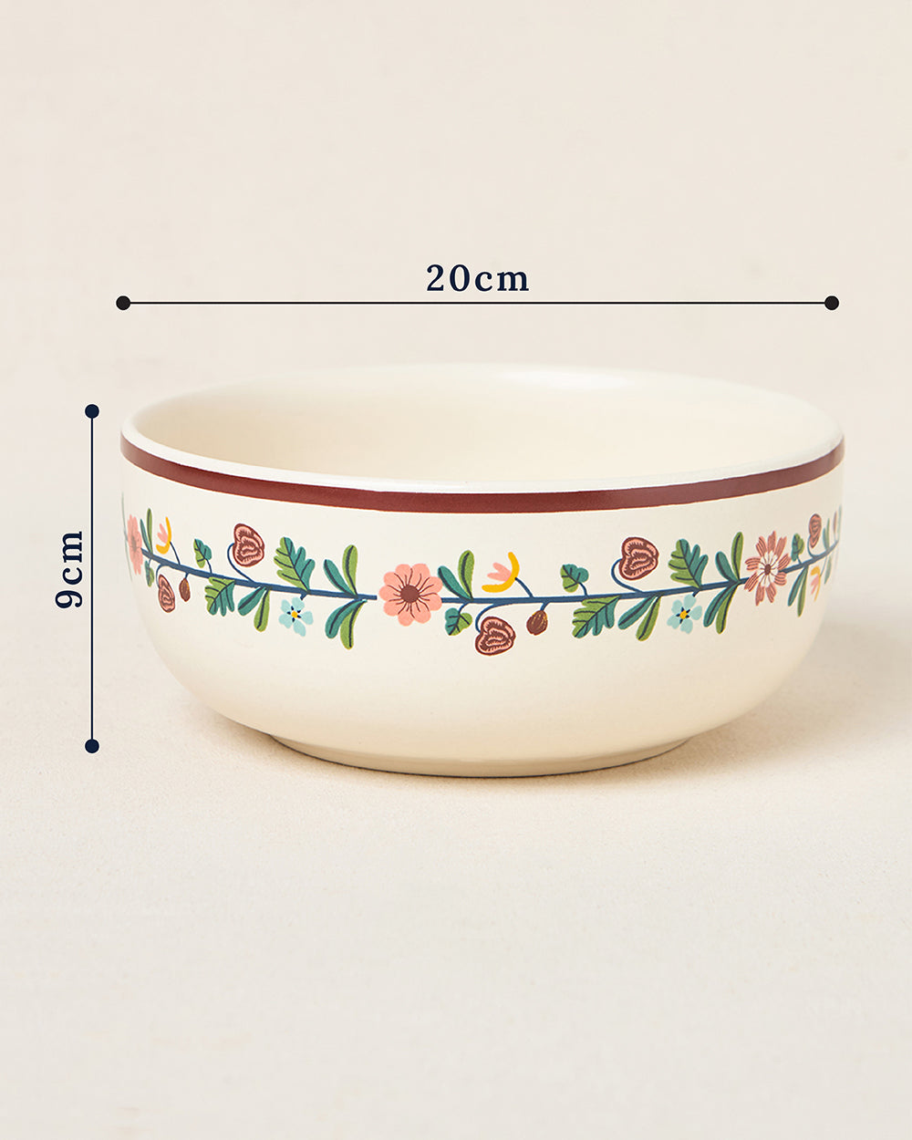 Tiara Serving Bowl, 8" dia | Kashmir Trails