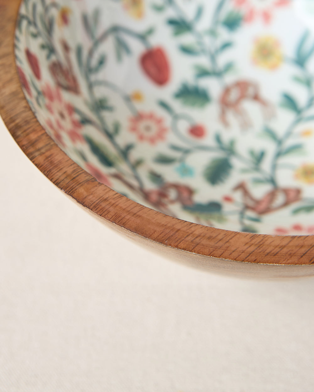 Apple Orchards Wooden Bowl,8"dia | Kashmir Trails