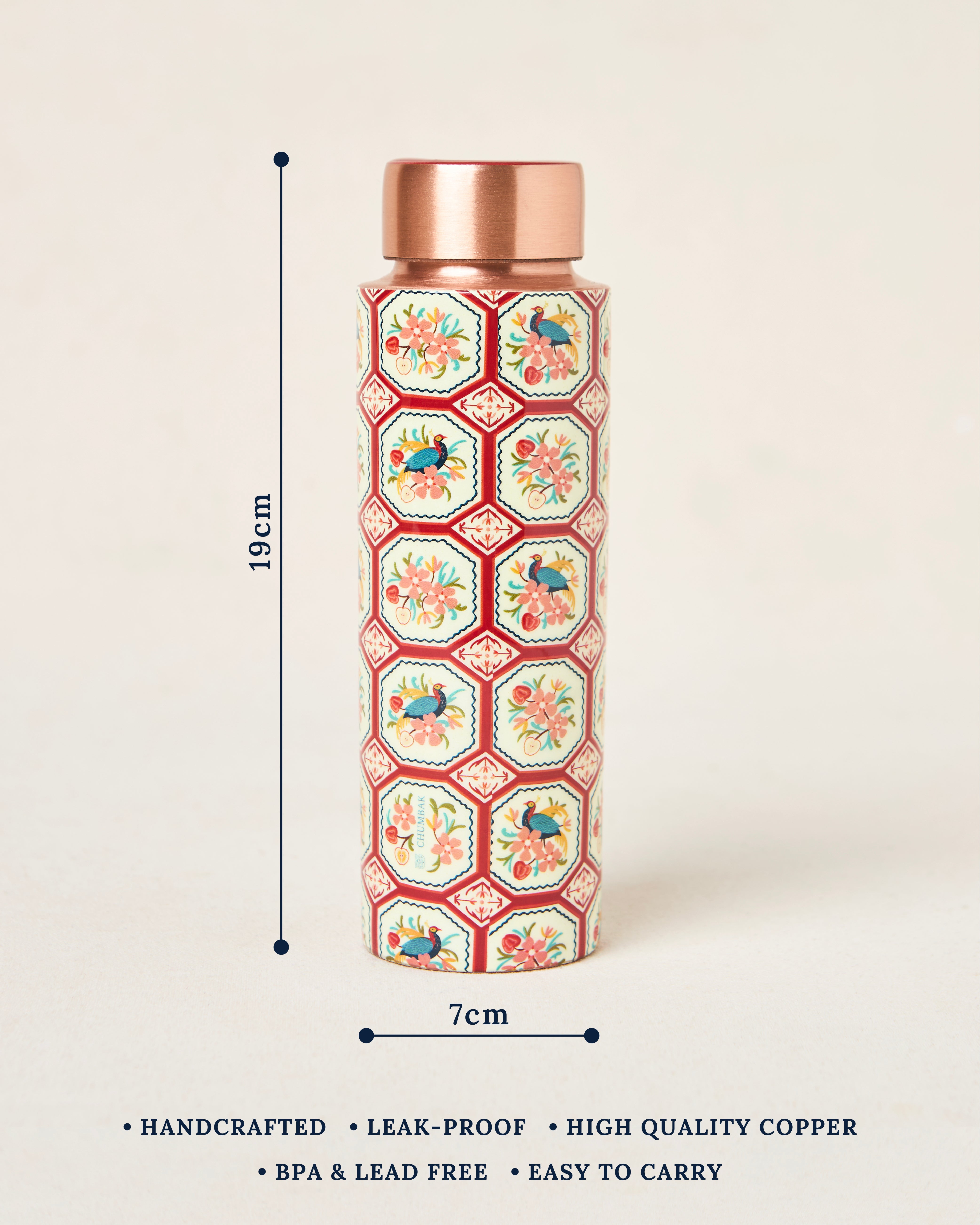 Monal Copper Bottle, 500 ml | Kashmir Trails