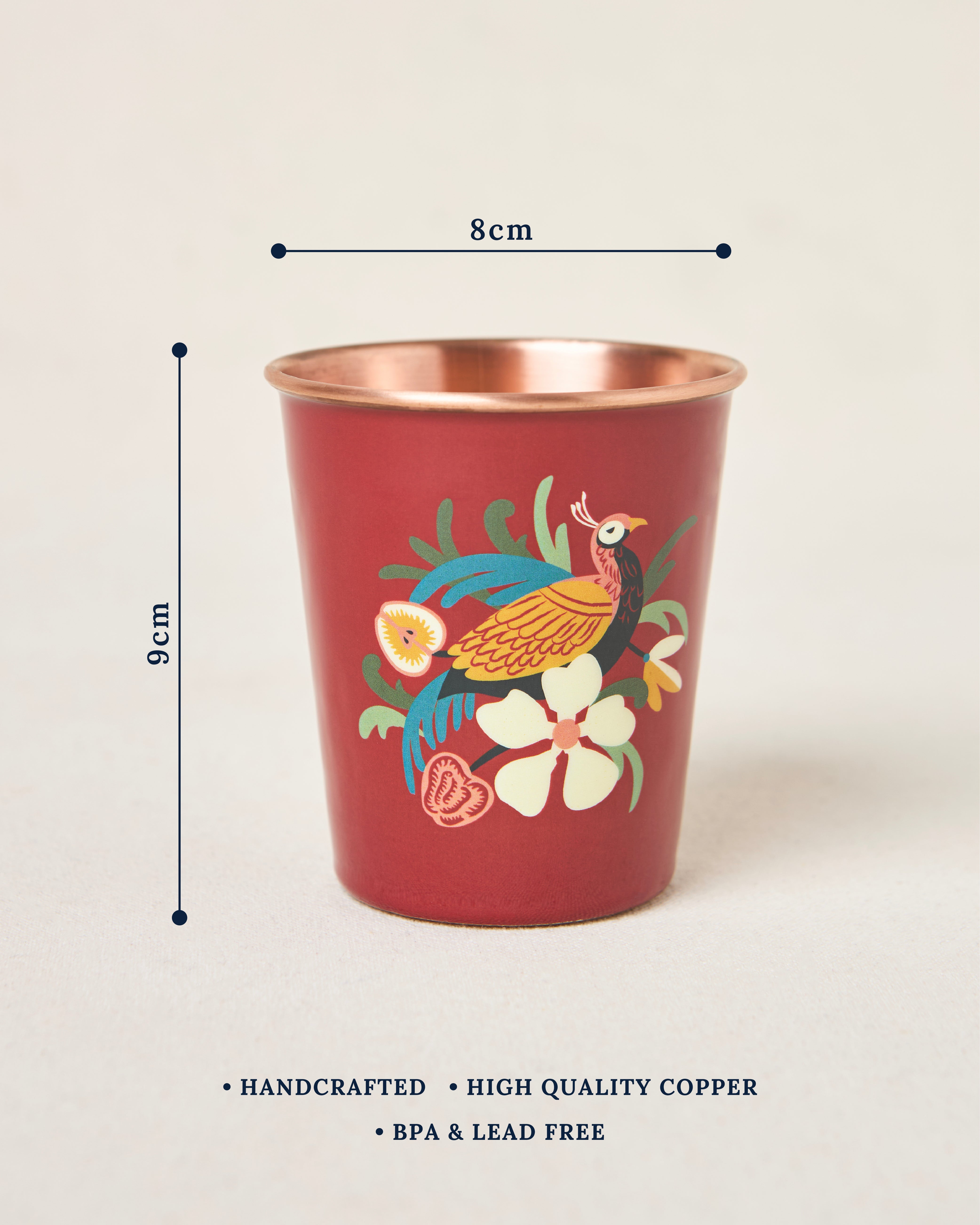 Monal Copper Tumbler, 250 ml | Kashmir Trails