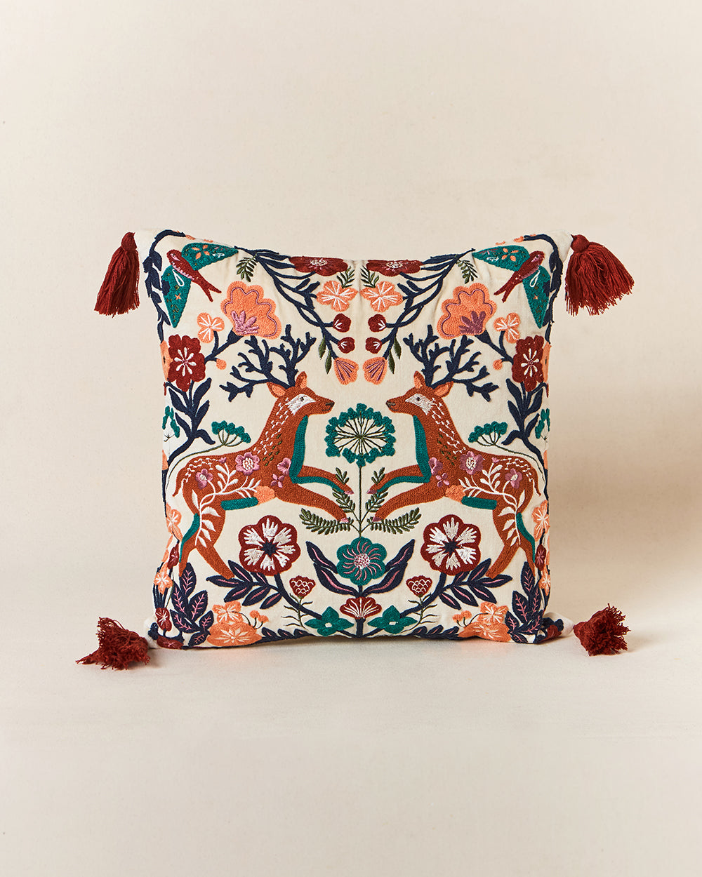 Hangul Duo Cushion Cover, 16" | Kashmir Trails
