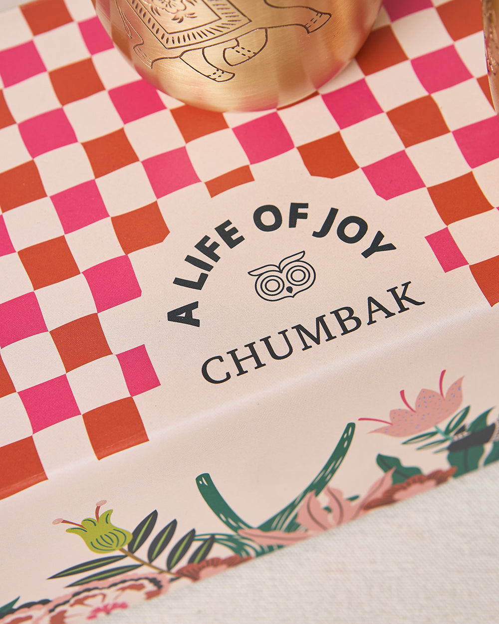 Royal Tusker Brass Tumbler Gift Set- Set of 2 | Palace Memoirs