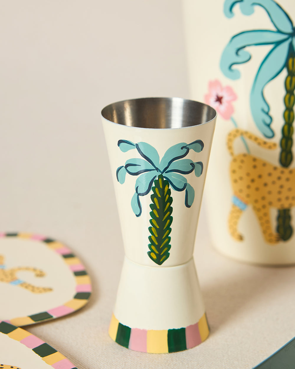 Safari Sundown Bar Gift Set of 4, Hand-painted | Lost in Paradise