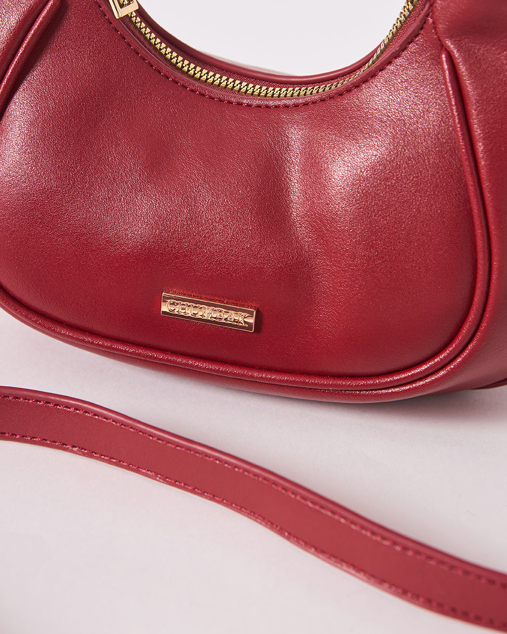 The Venice Crescent Handbag, Maroon | Lost In Paradise