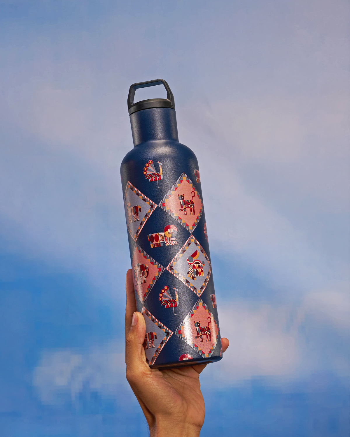 Jungle Jigsaw Insulated Steel Sipper - 900 ml | Forest Folklore