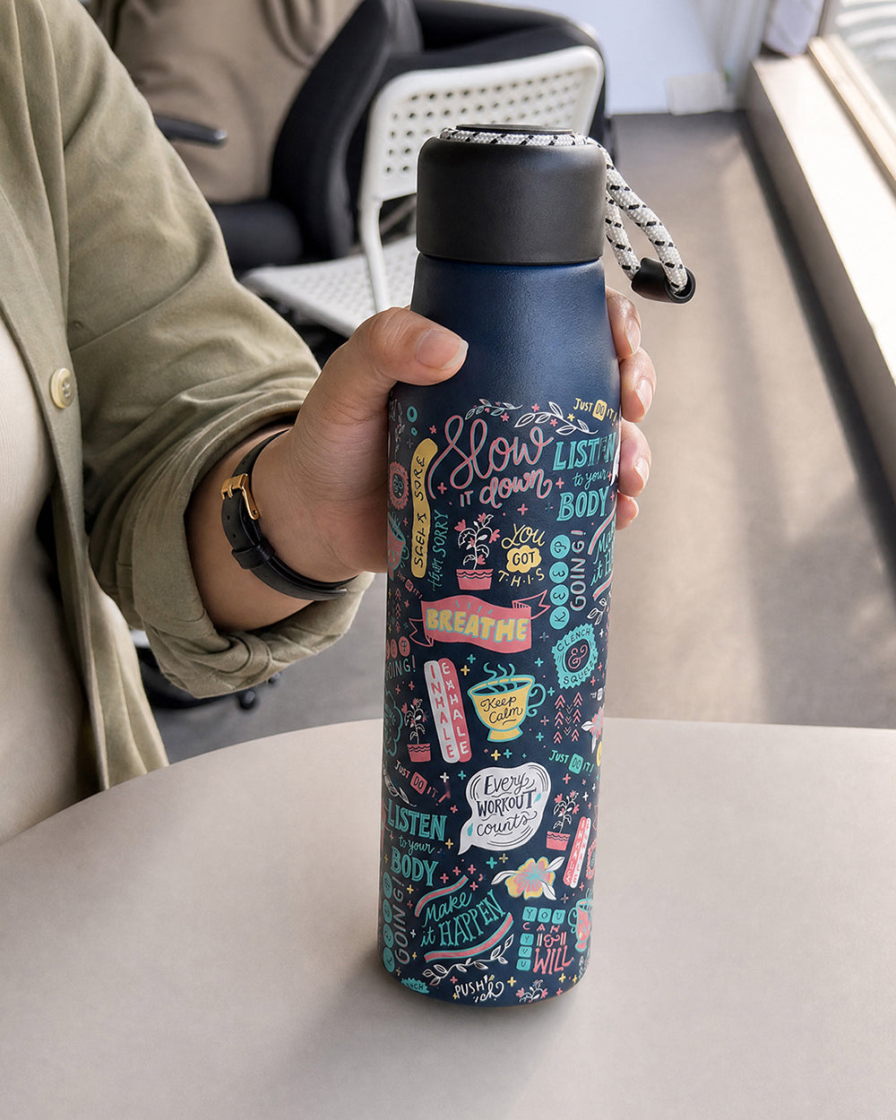 Things Indians Say Insulated Steel Sipper - 600 ml | Forest Folklore