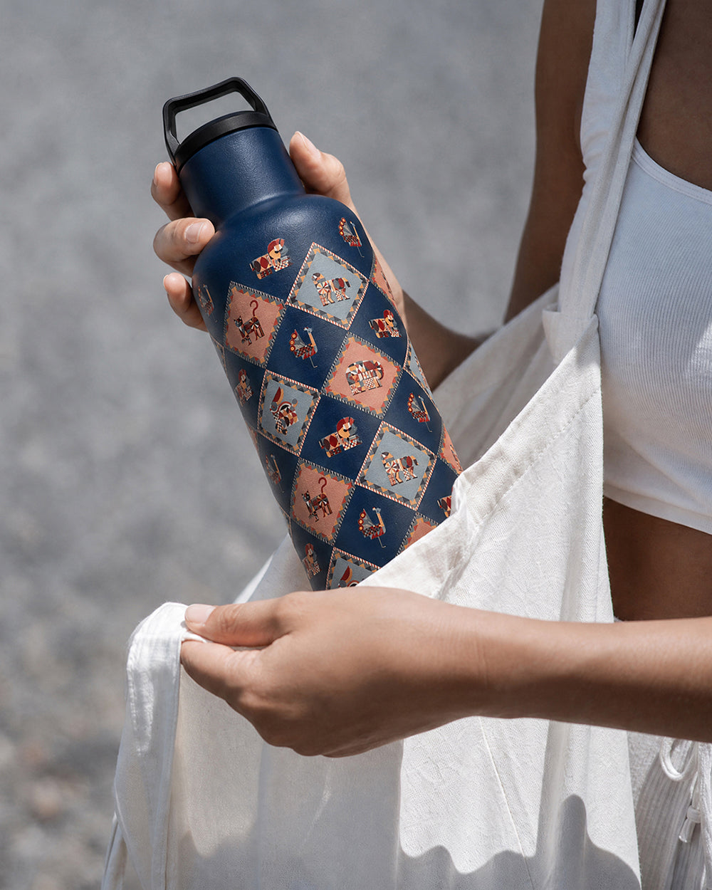 Jungle Jigsaw Insulated Steel Sipper - 900 ml | Forest Folklore