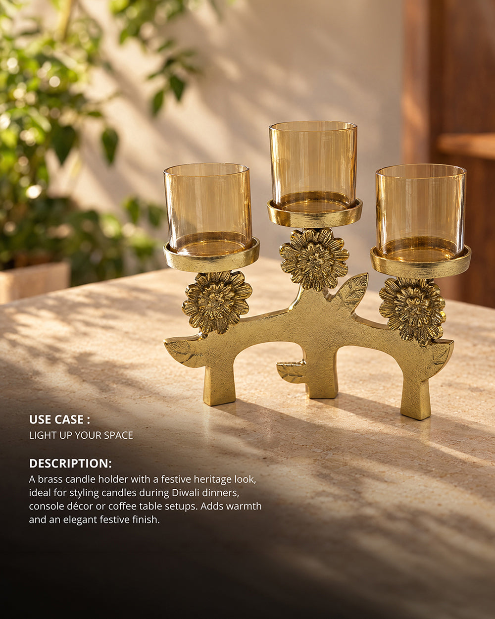 Genda Glow Candle Holder | Haveli Socials