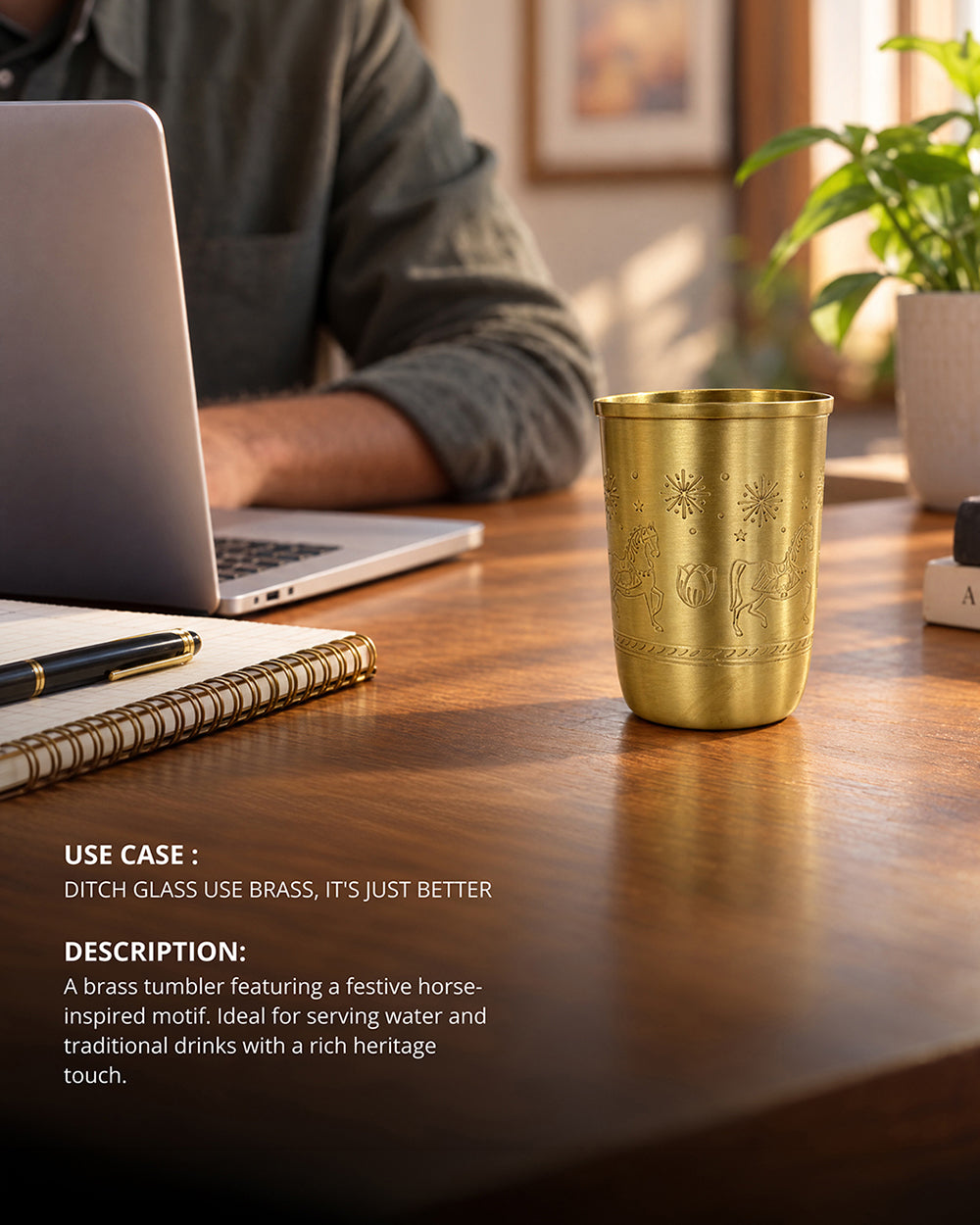 Haveli Ride Brass Tumbler | Haveli Socials