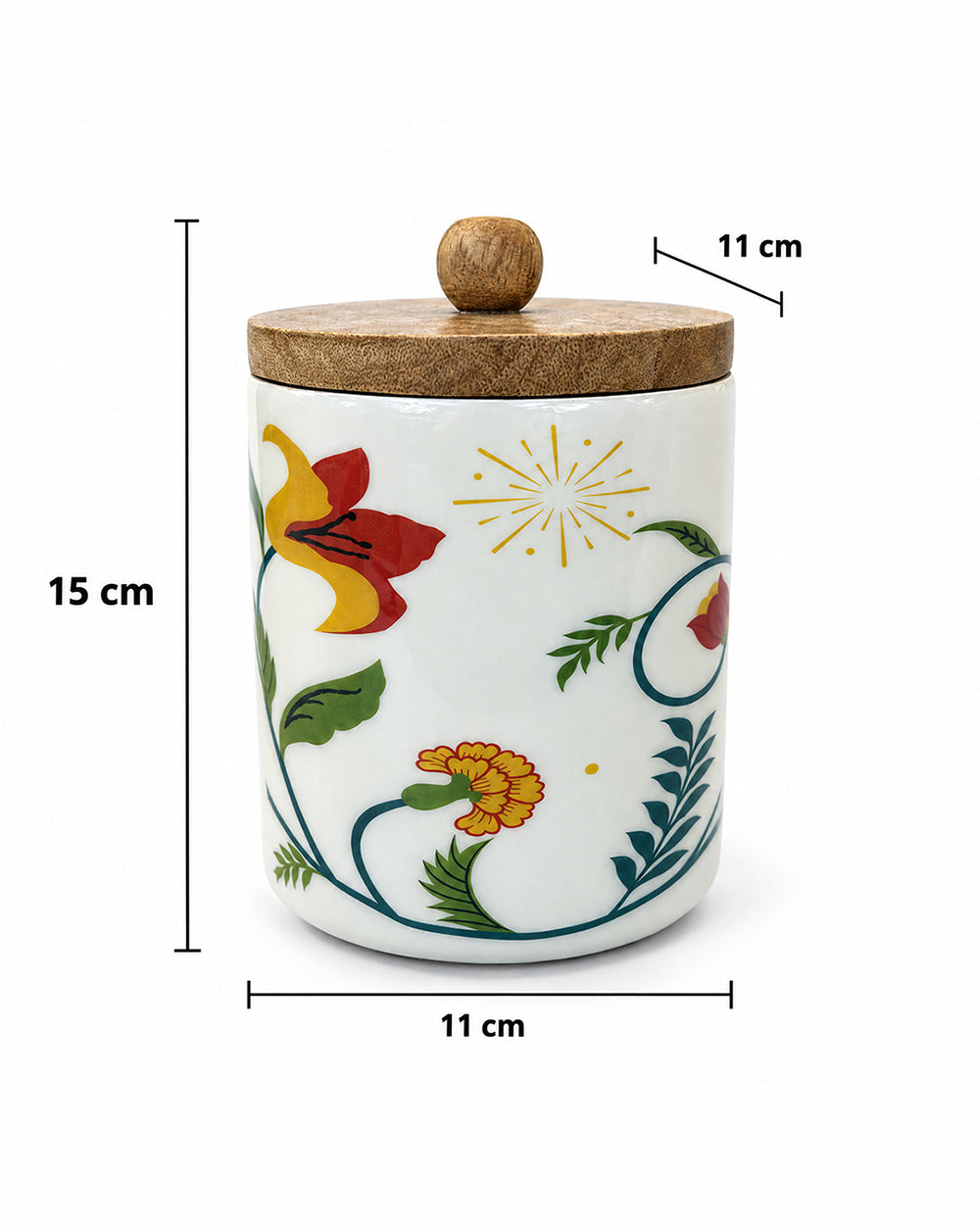 Guldasta Wooden Jar | Haveli Socials