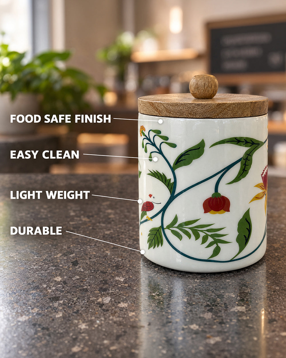 Guldasta Wooden Jar | Haveli Socials