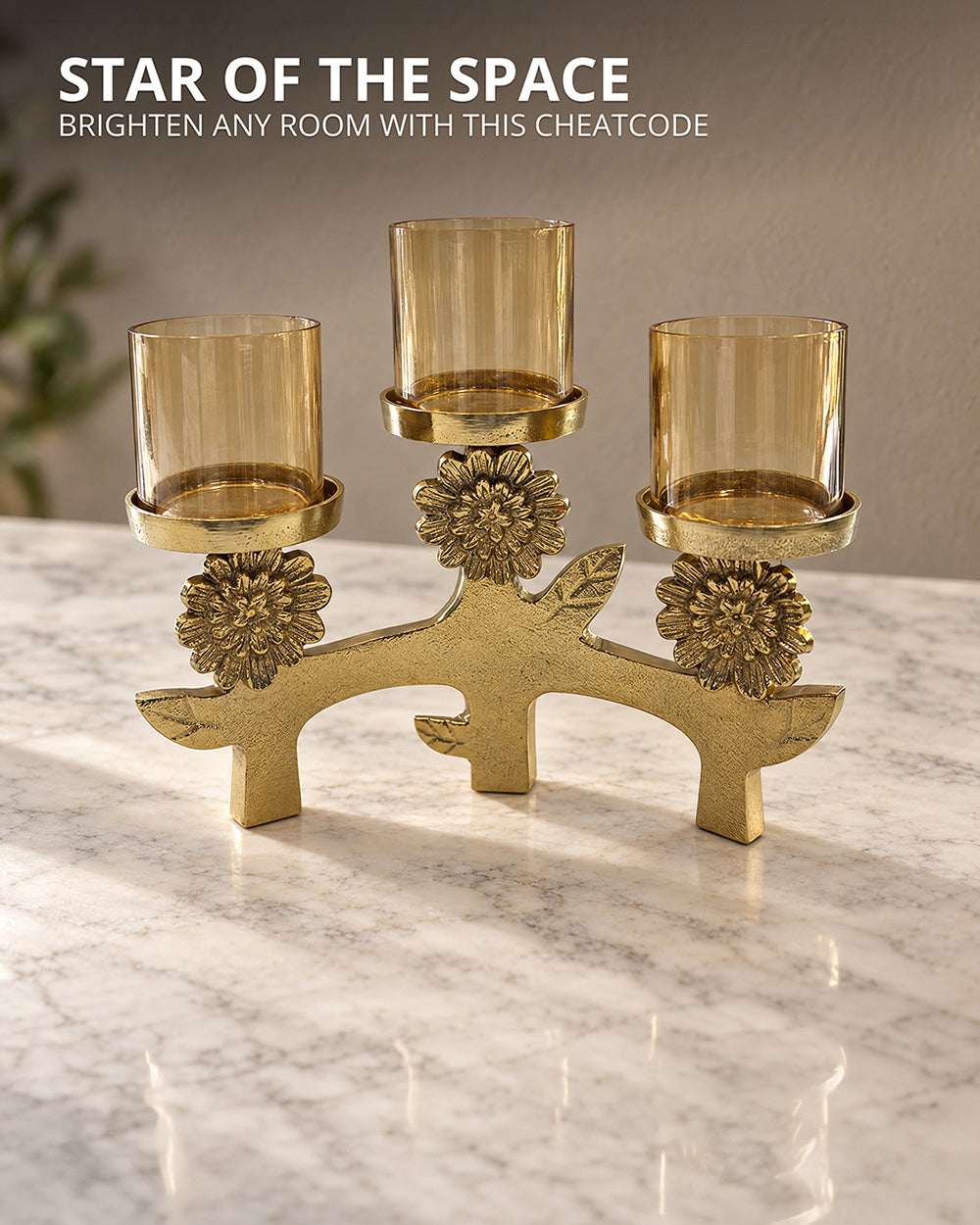 Genda Glow Candle Holder | Haveli Socials