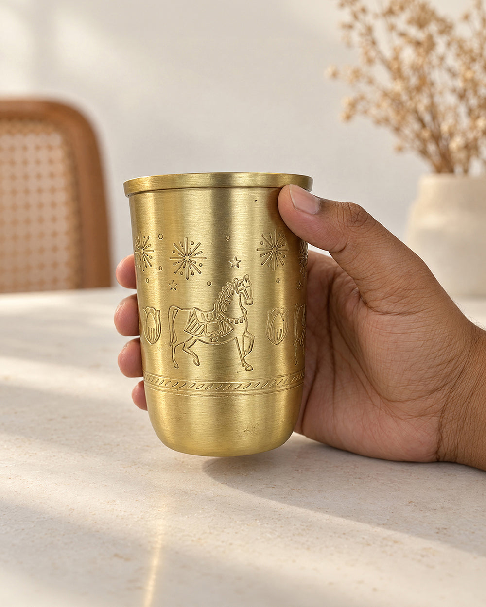 Haveli Ride Brass Tumbler | Haveli Socials
