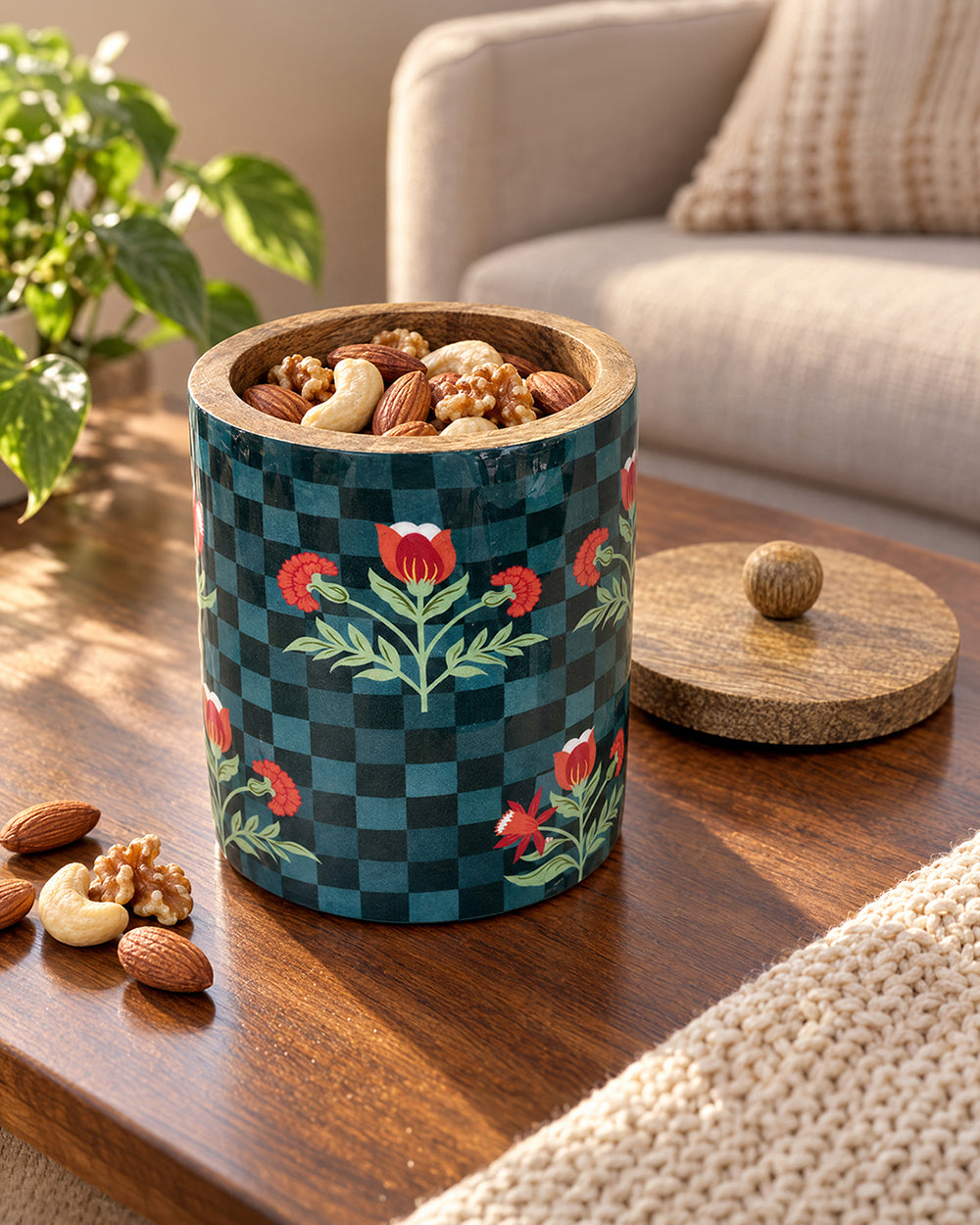 Patio Wooden Jar | Haveli Socials