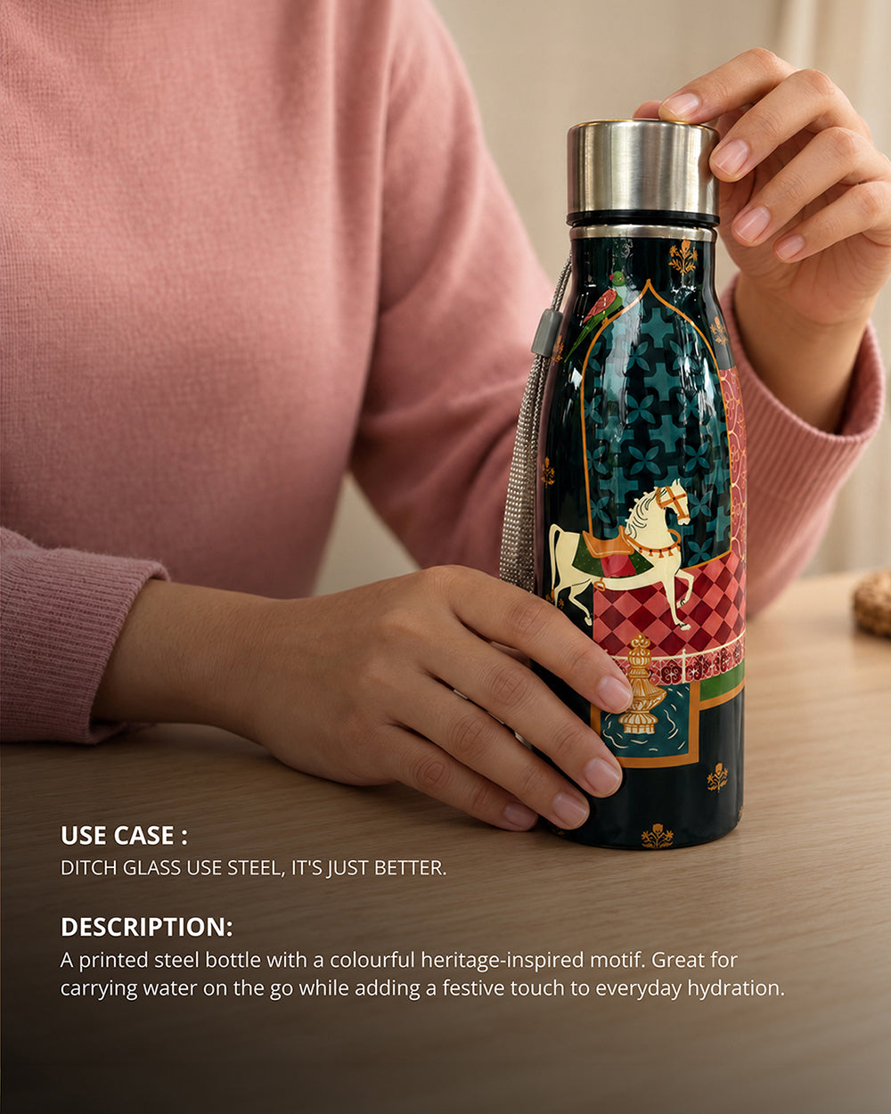 Haveli Ride On The Go Steel Bottle | Haveli Socials