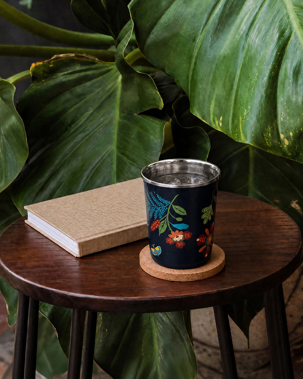 Bloom Steel Tumbler - 250 ml, Handpainted | Forest Folklore