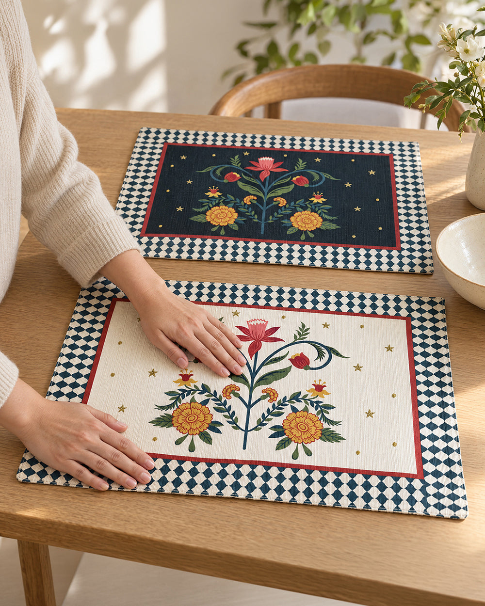 Guldasta & Gossip Placemats Set of 2 | Haveli Socials