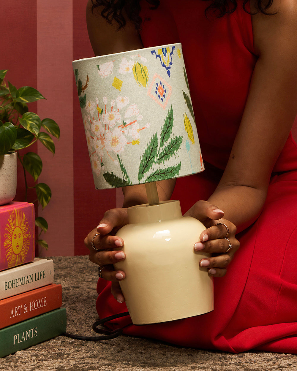 Folklore Bloom Ikat Table Lamp | Forest Folklore