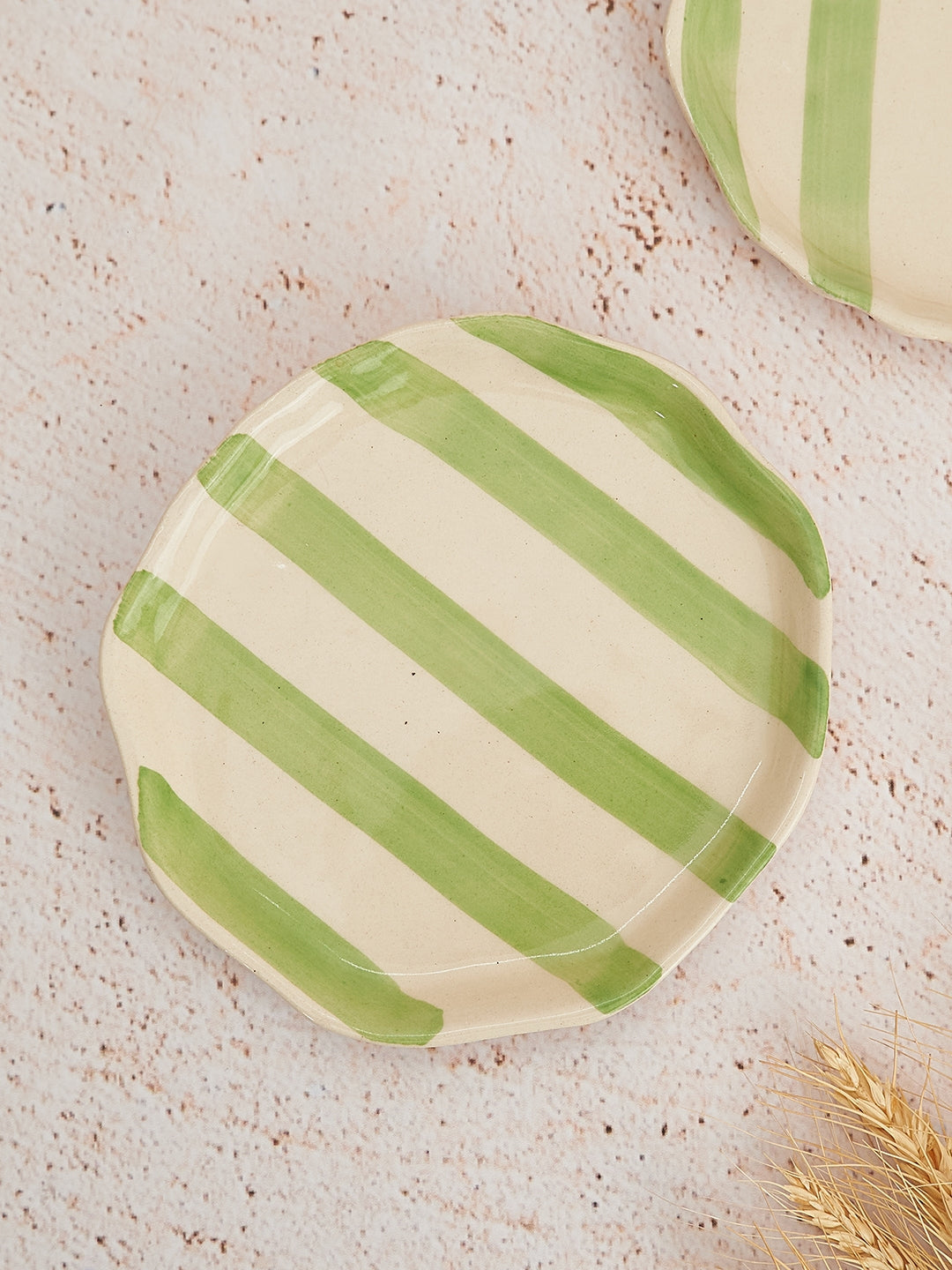 Retro Stripe Dish, Green