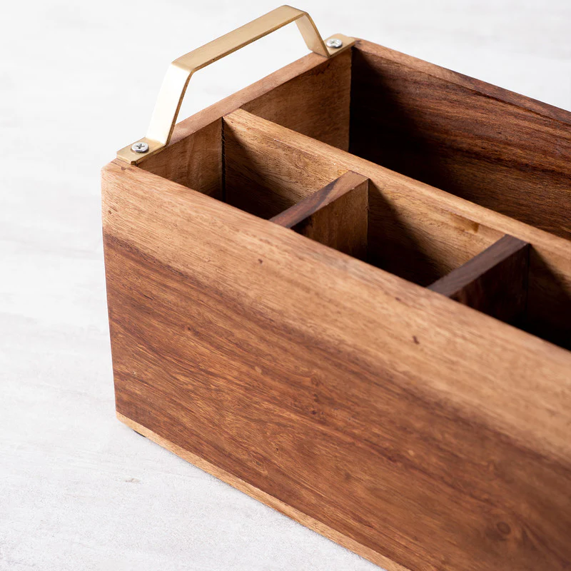 Classic Wooden Cutlery Organizer