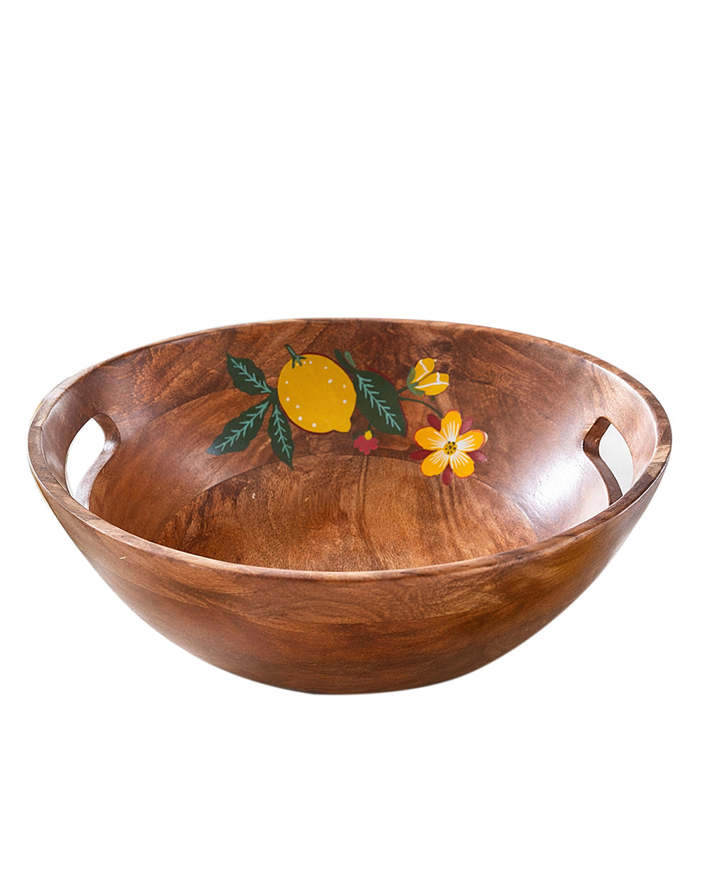 Florentine Wooden  Serving Bowl, 9"| Citrus Zest