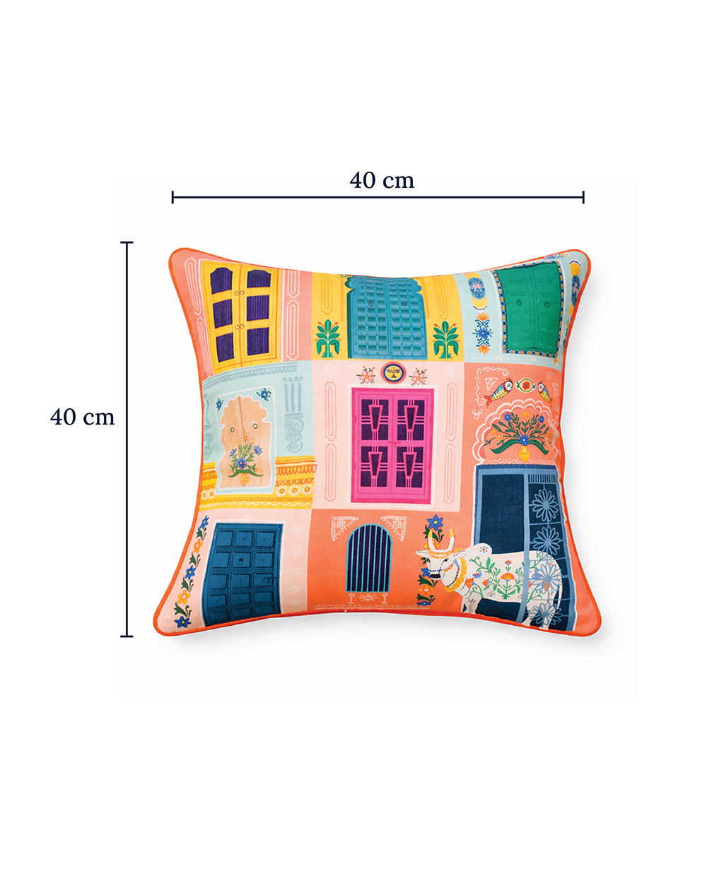 Haveli Windows Cushion| Citrus Zest