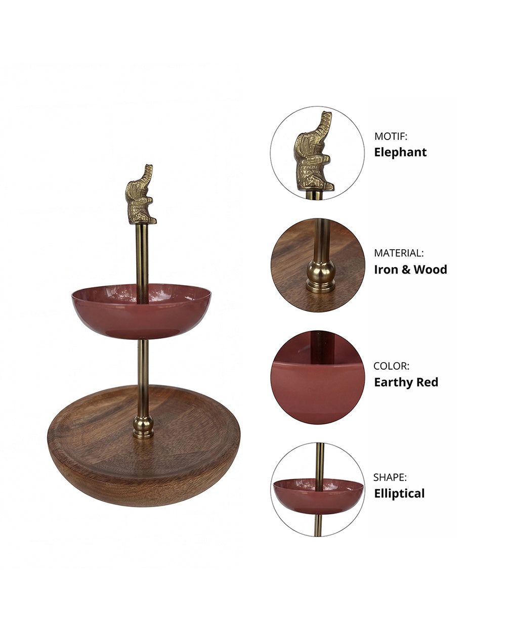 Tusker Tales 2-Tier Jewellery Holder | Forest Folklore