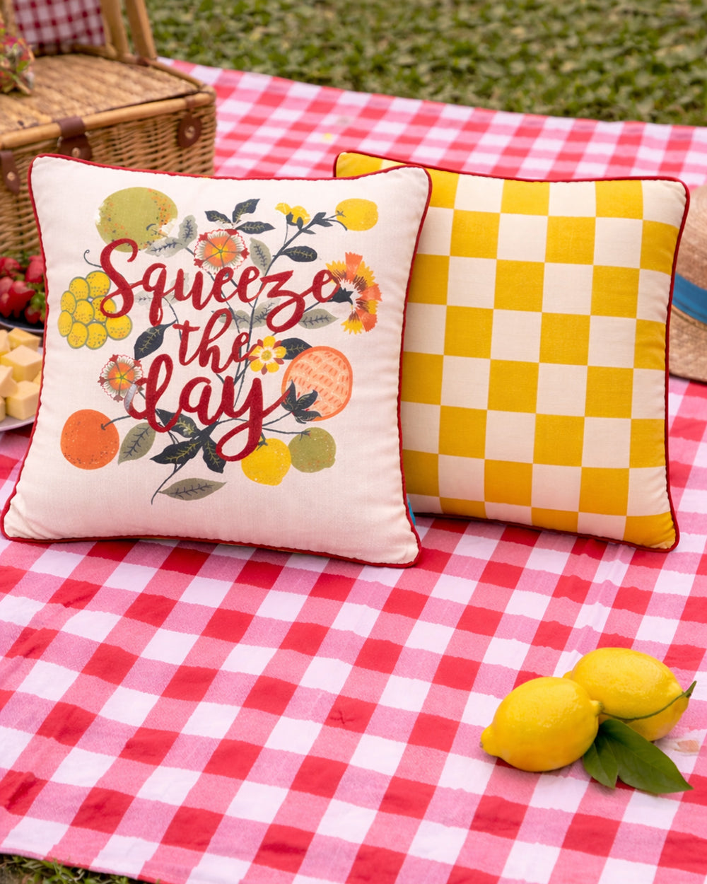 Squeeze the Day Cushion| Citrus Zest