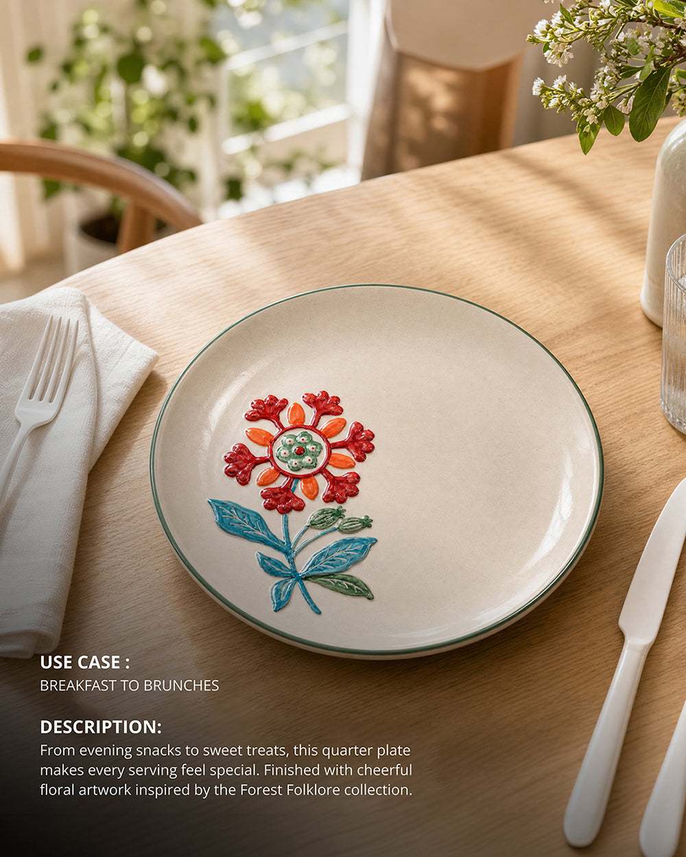 Wild Bloom Quarter Plate | Forest Folklore