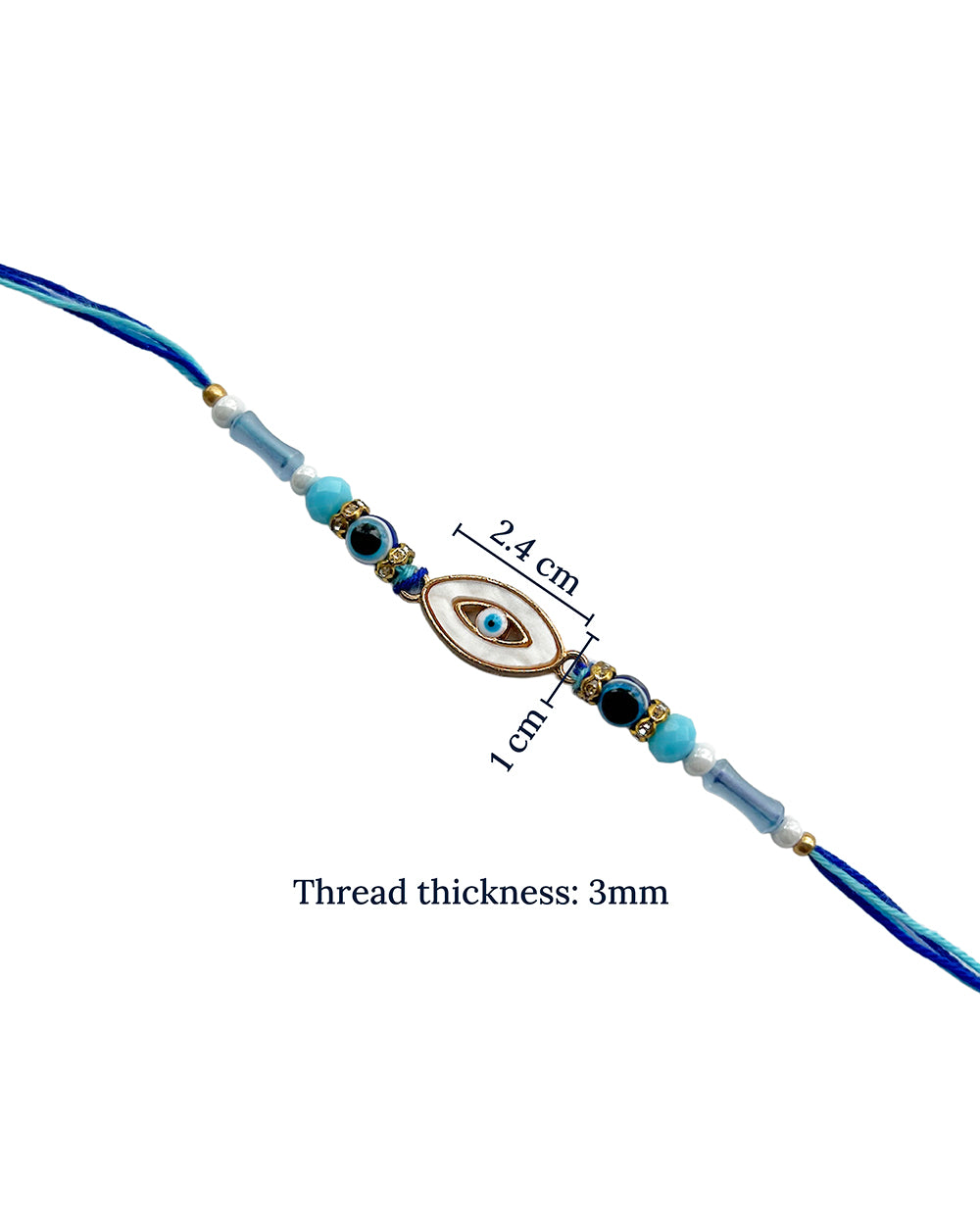 Evil-Eye Rakhi - Beads & Thread
