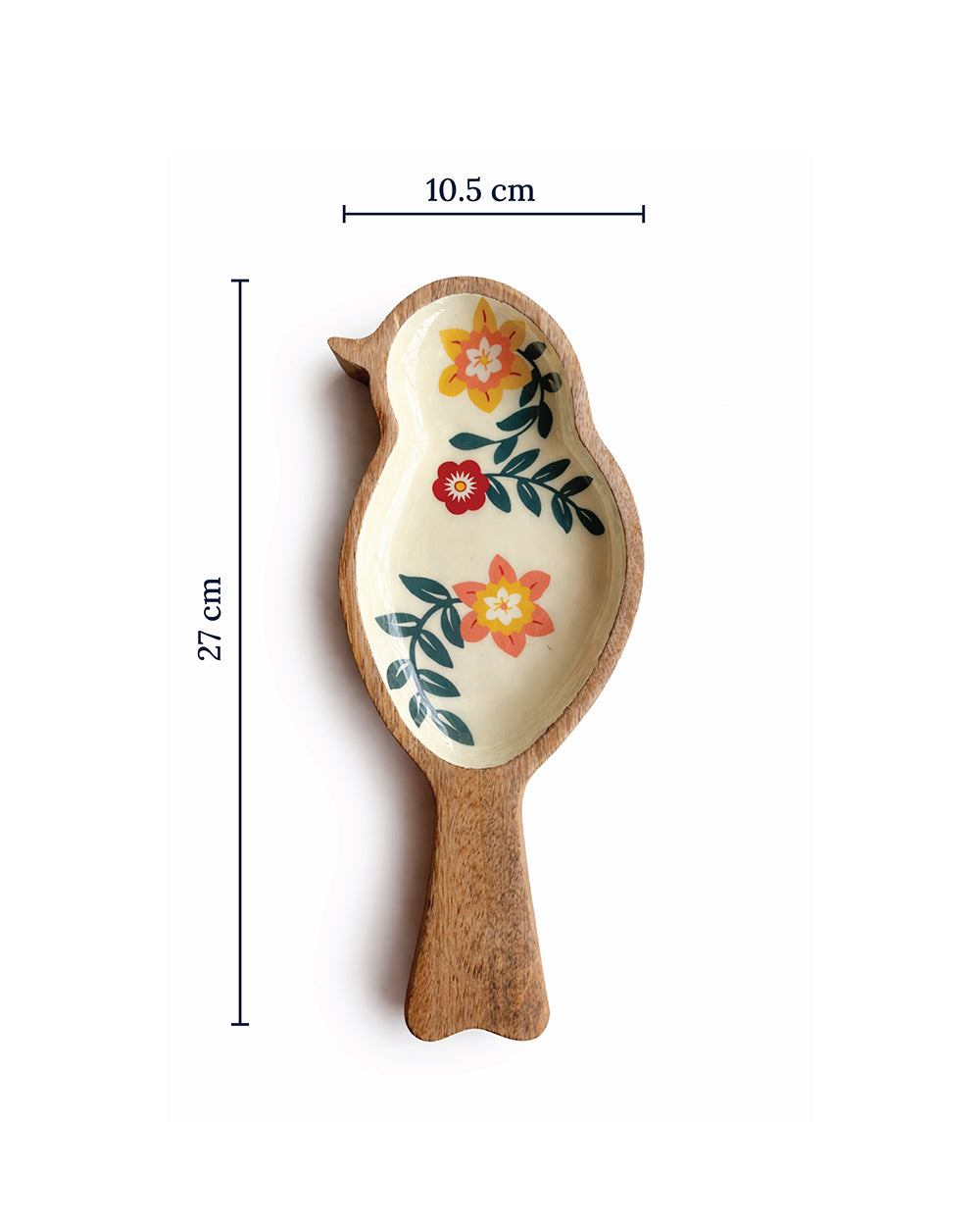 Birdie Wooden Platter-cum-Wall Décor ( Small) | Citrus Zest