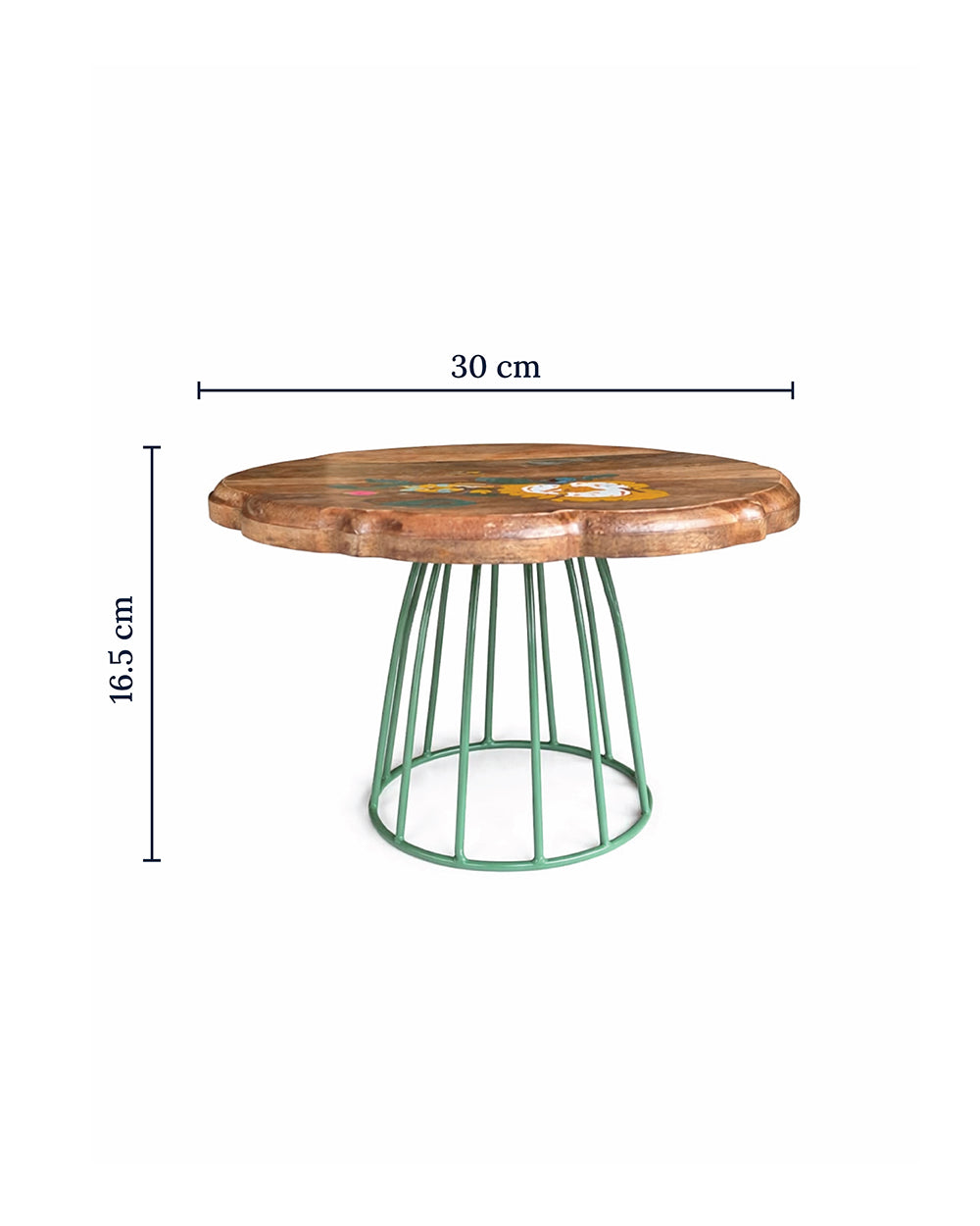 Florentine Wooden Snack-cum-Cake Stand, 12"| Citrus Zest