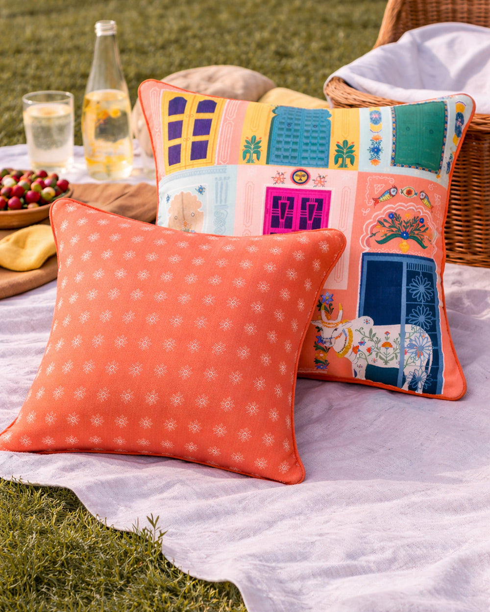 Haveli Windows Cushion| Citrus Zest